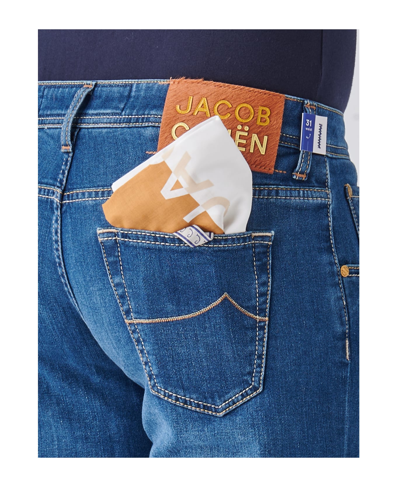 Jacob Cohen Pantalone Super Slim Crop/carrot Trousers - DENIM MEDIO ボトムス