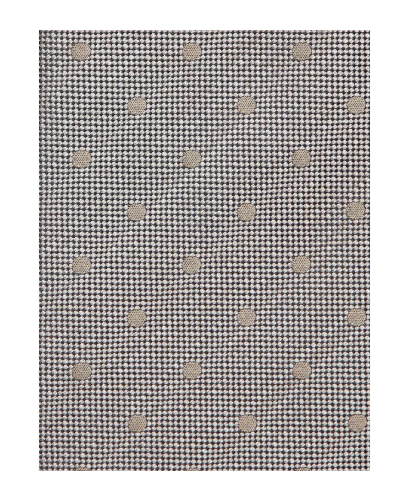 Tom Ford Polka Dot Grey/beige Tie - Brown