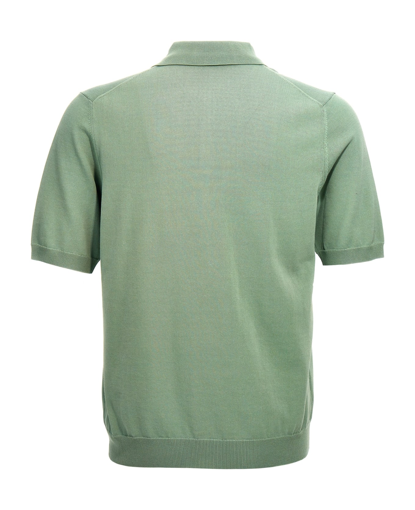 Zanone Cotton Polo Shirt - Green ポロシャツ