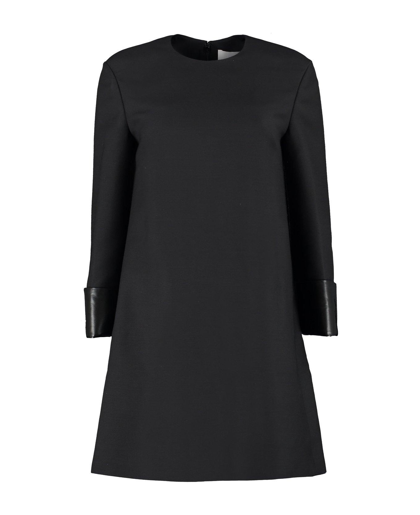 Valentino Crepe Couture Mini Dress - Nero