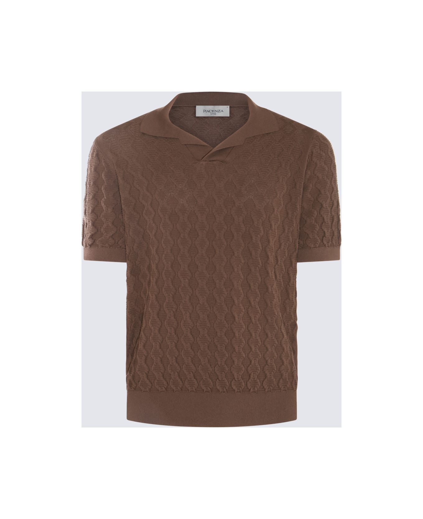 Piacenza Cashmere Brown Cotton Polo Shirt - Brown ポロシャツ