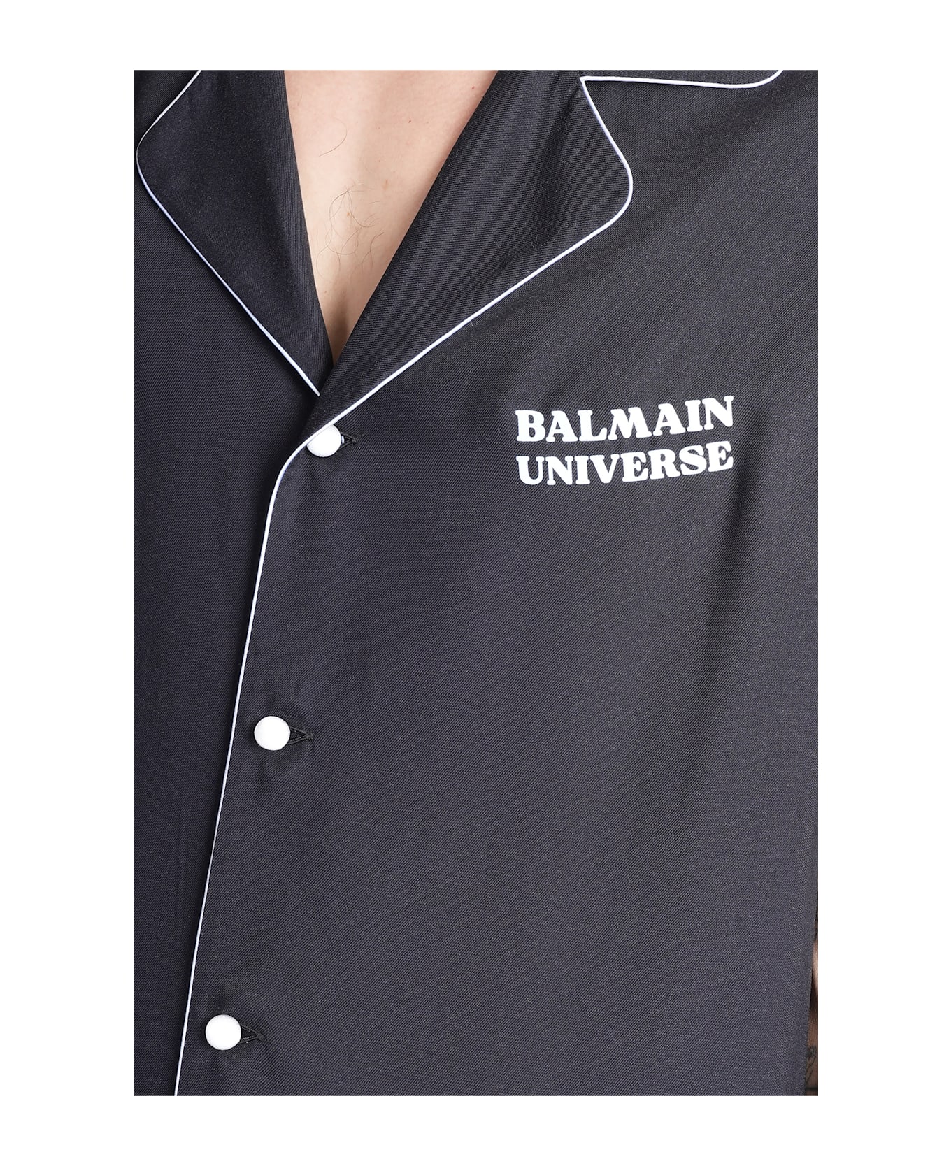 Balmain Shirt In Black Viscose - black