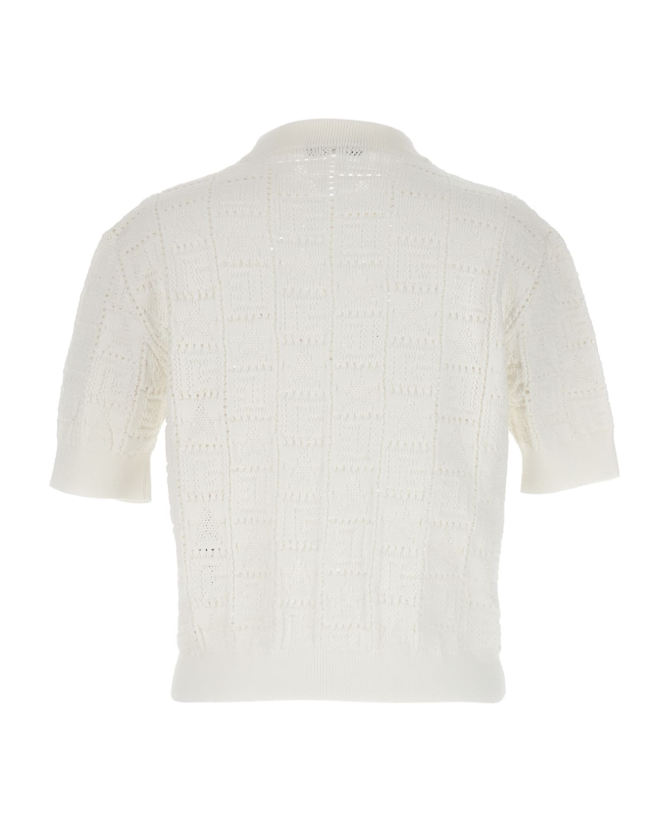 Balmain T-shirt In White Viscose - White ニットウェア