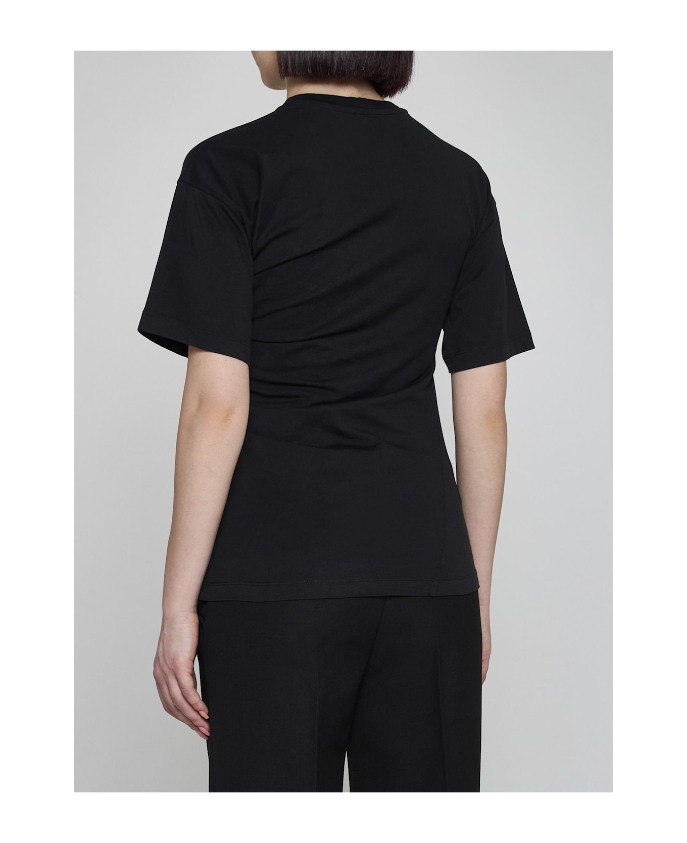 Totême Twisted Cotton T-shirt - Black