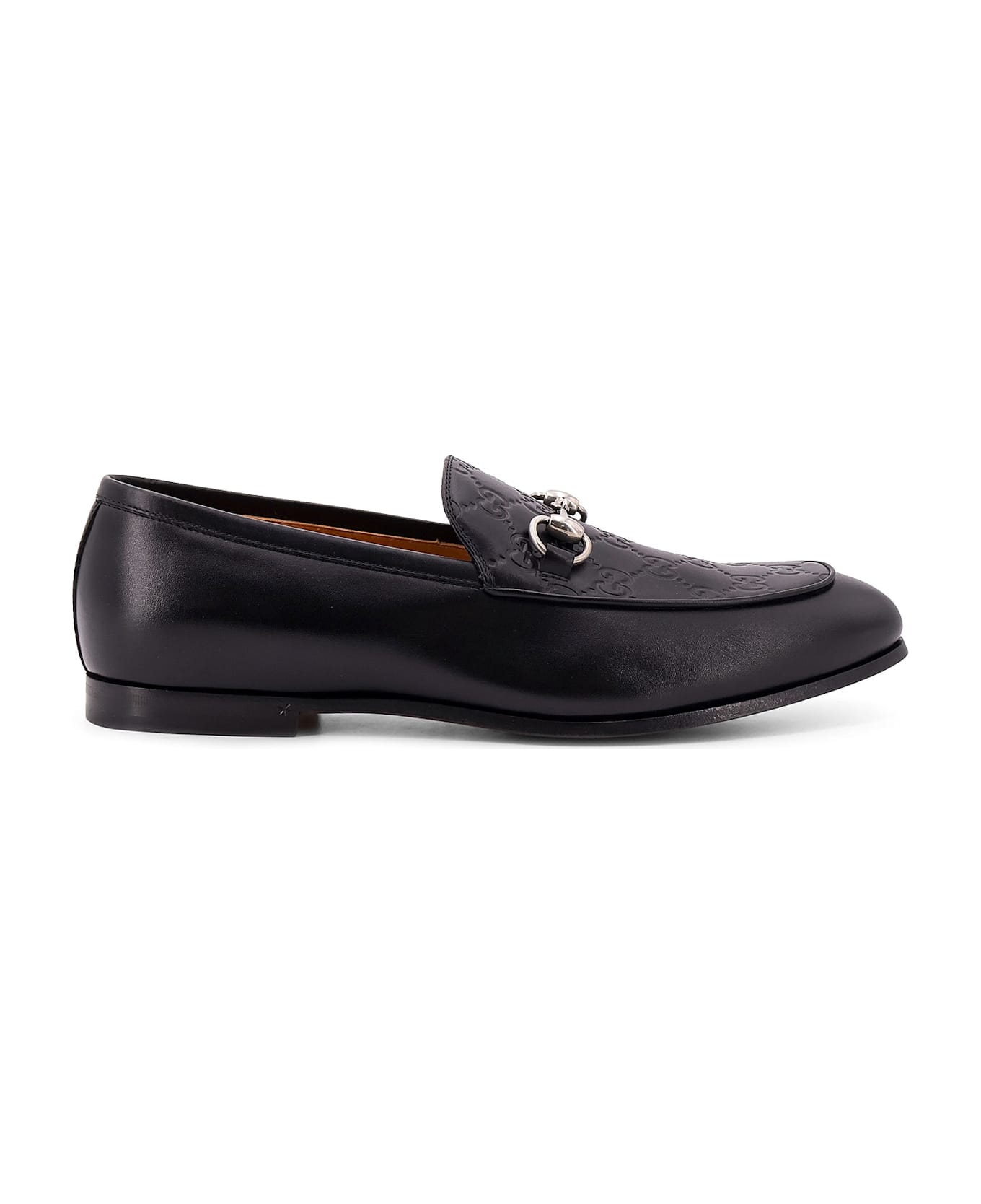 Gucci Leather Loafer With Iconic Frontal Horsebit - Black