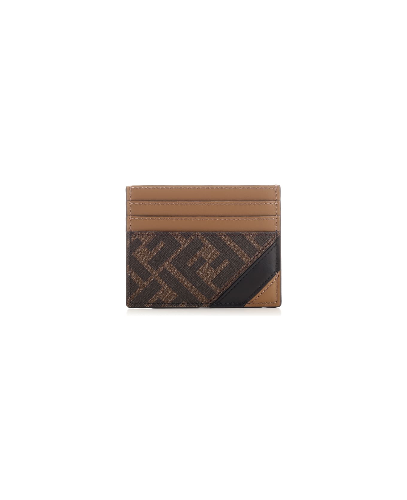 Fendi Monogram Card Holder - Brown 財布