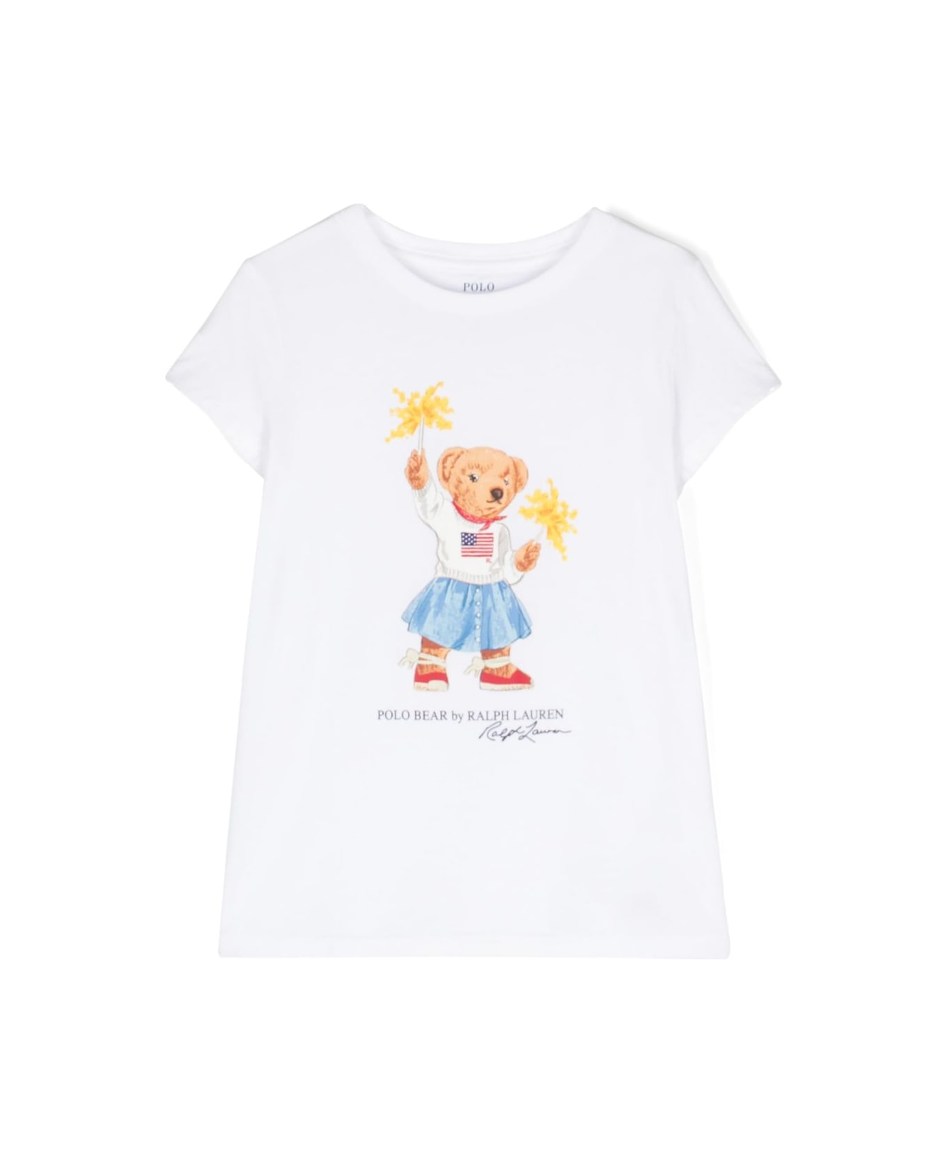 Polo Ralph Lauren Kids T-shirt With Polo Bear Print - White