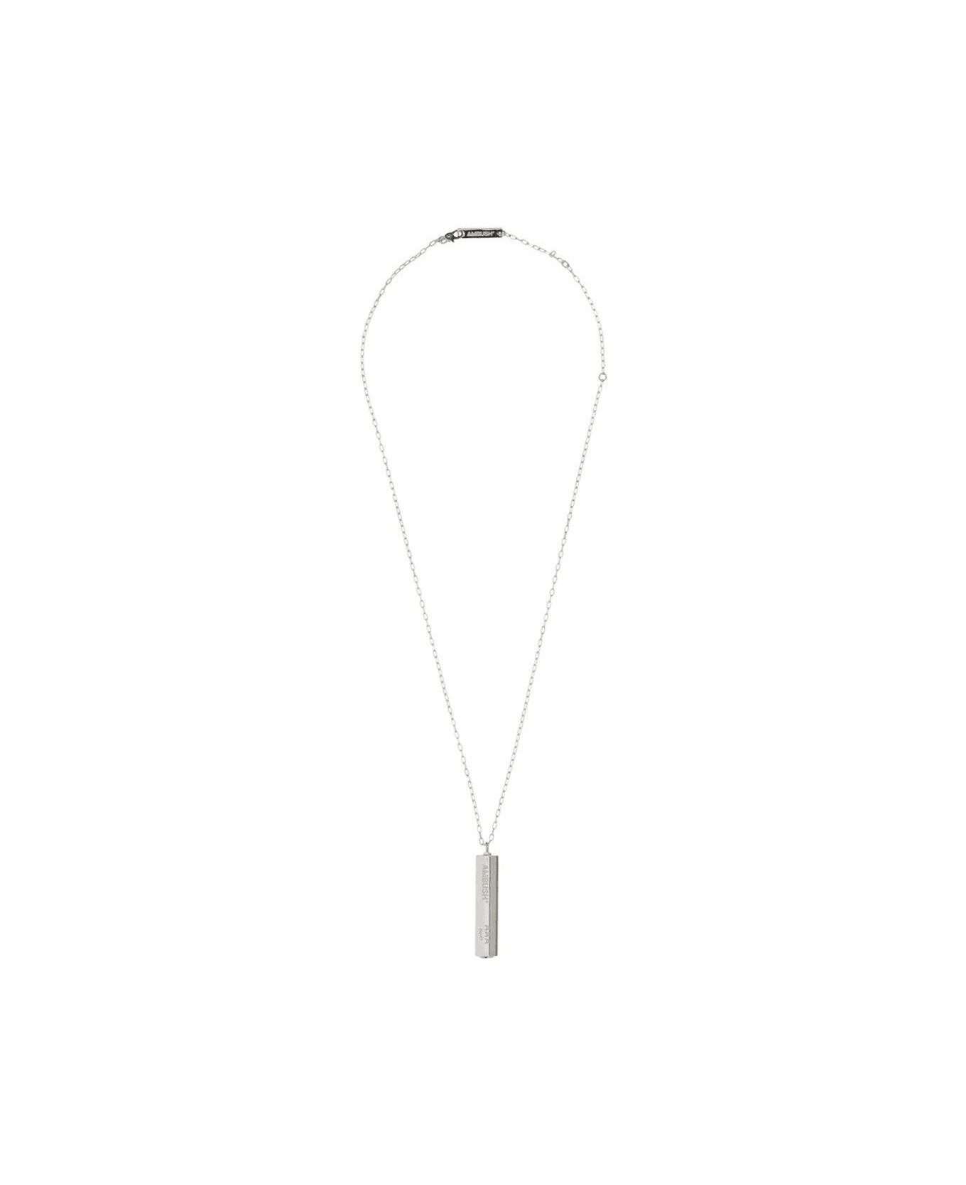 AMBUSH Battery Charm Necklace - Silver