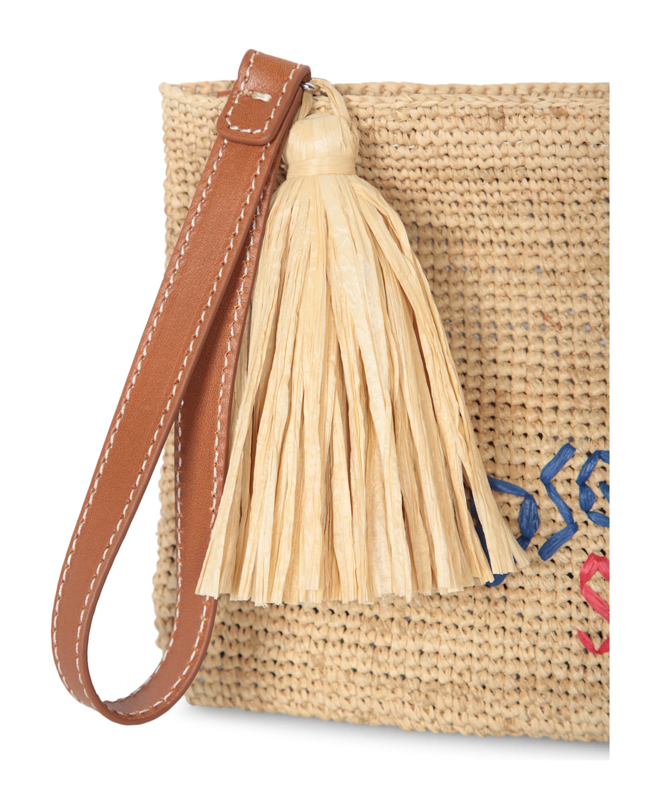 【送料&関税込】Dsquared2 Nude Raphia Logo Pouch Bag Dsquared2 Nude Raphia Logo Pouch Bag | italist