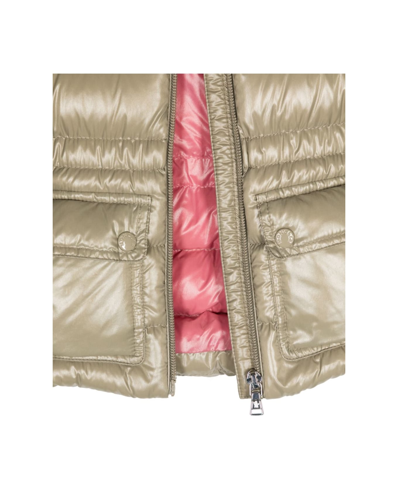 Moncler Green Down Jacket Baby Girl - Green