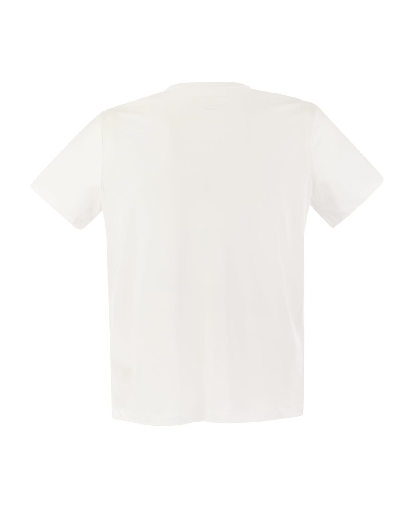 Majestic Filatures Short-sleeved T-shirt In Lyocell And Cotton - White シャツ