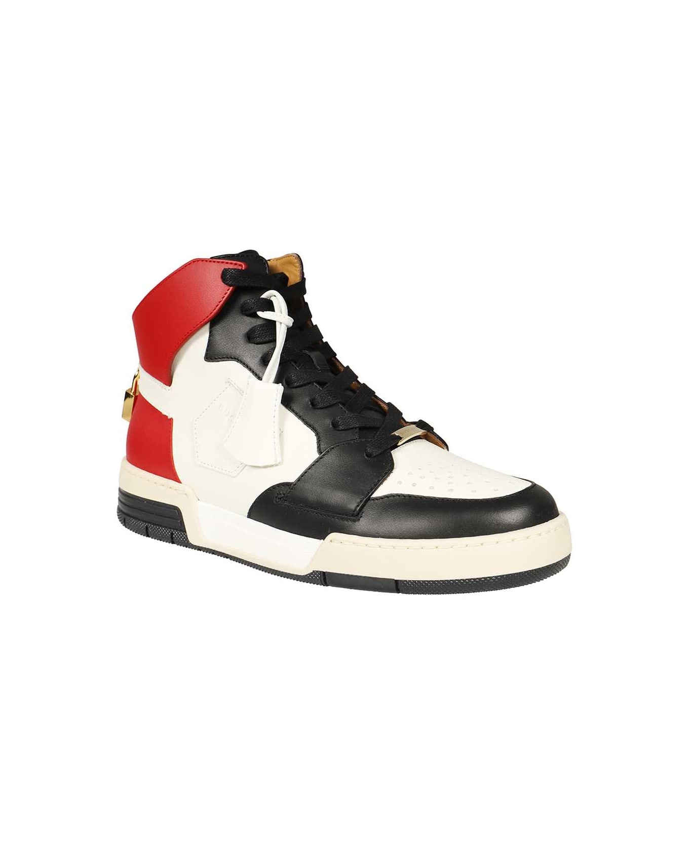 Buscemi Leather High-top Sneakers - red