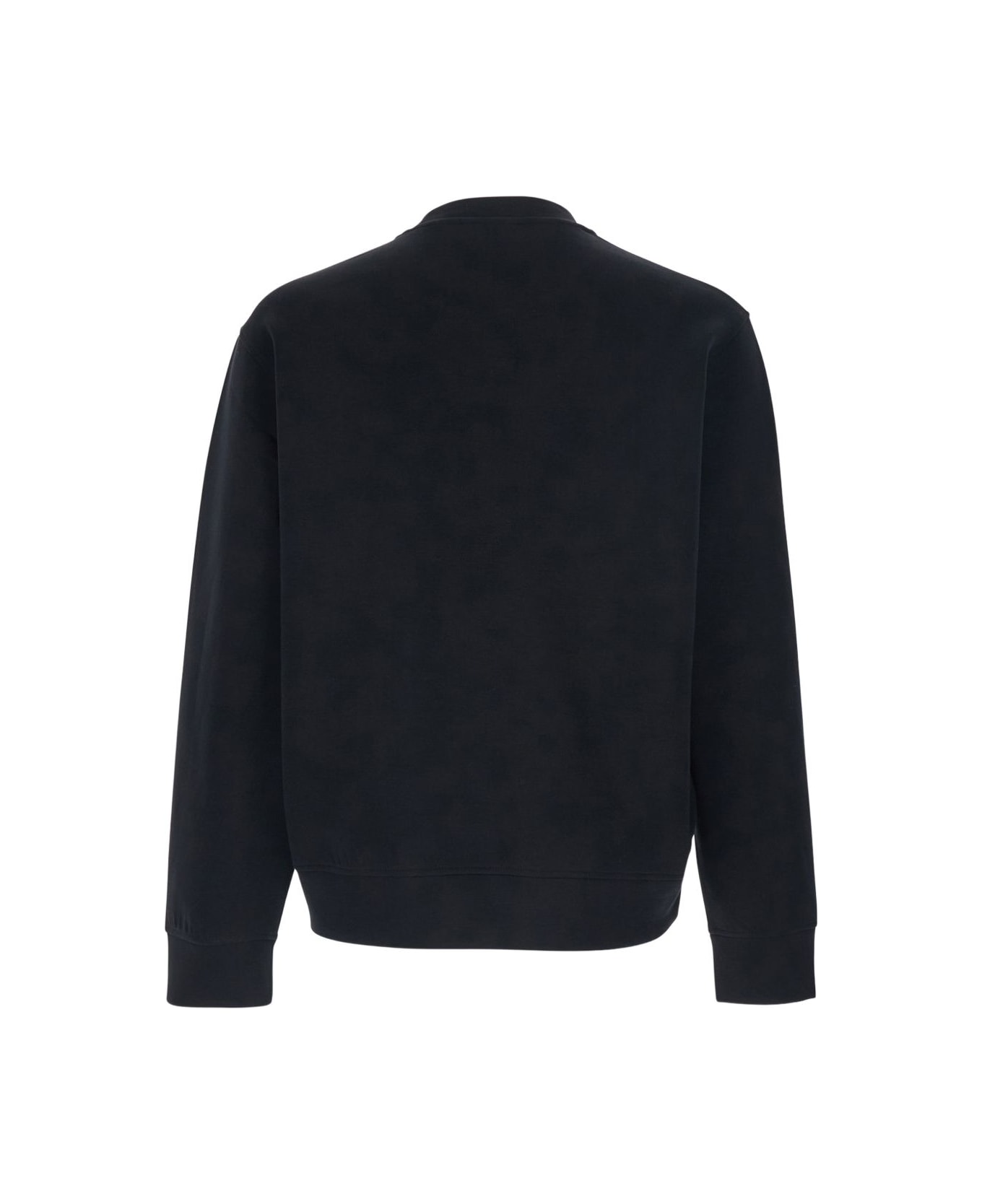 Emporio Armani Cotton Crewneck Sweatshirt - Black
