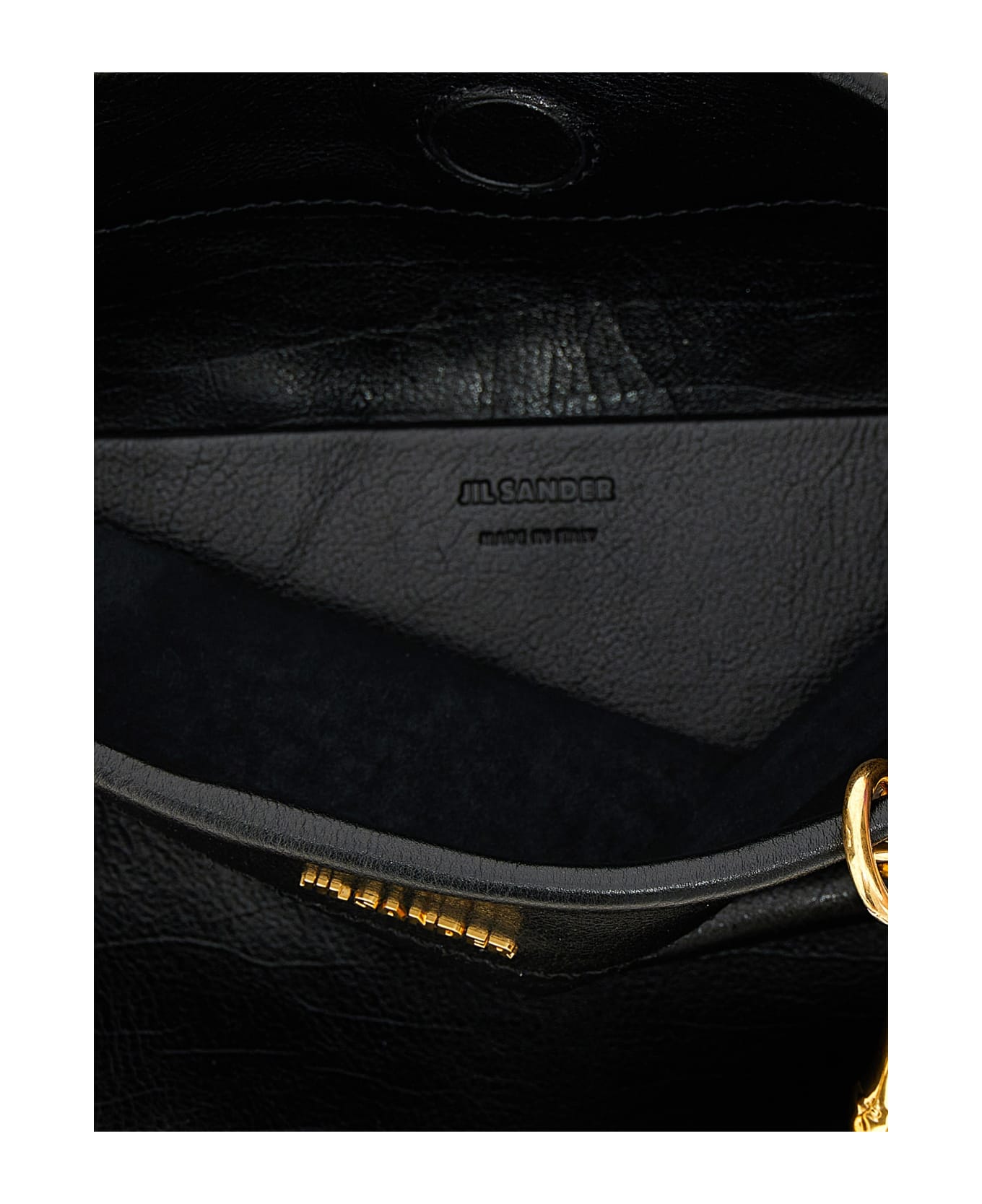 Jil Sander Small Leather Shopping Bag - Black  