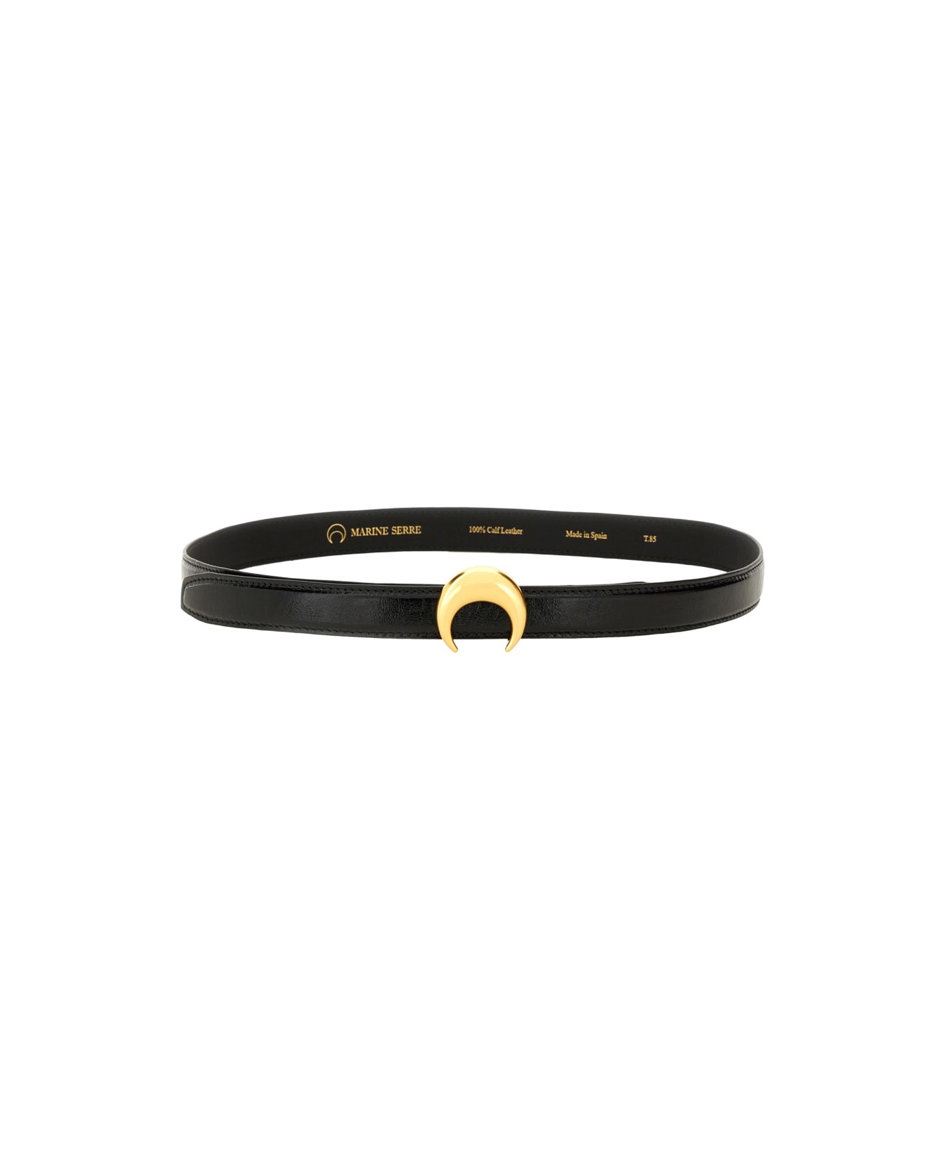 Marine Serre Belt With Buckle - BLACK