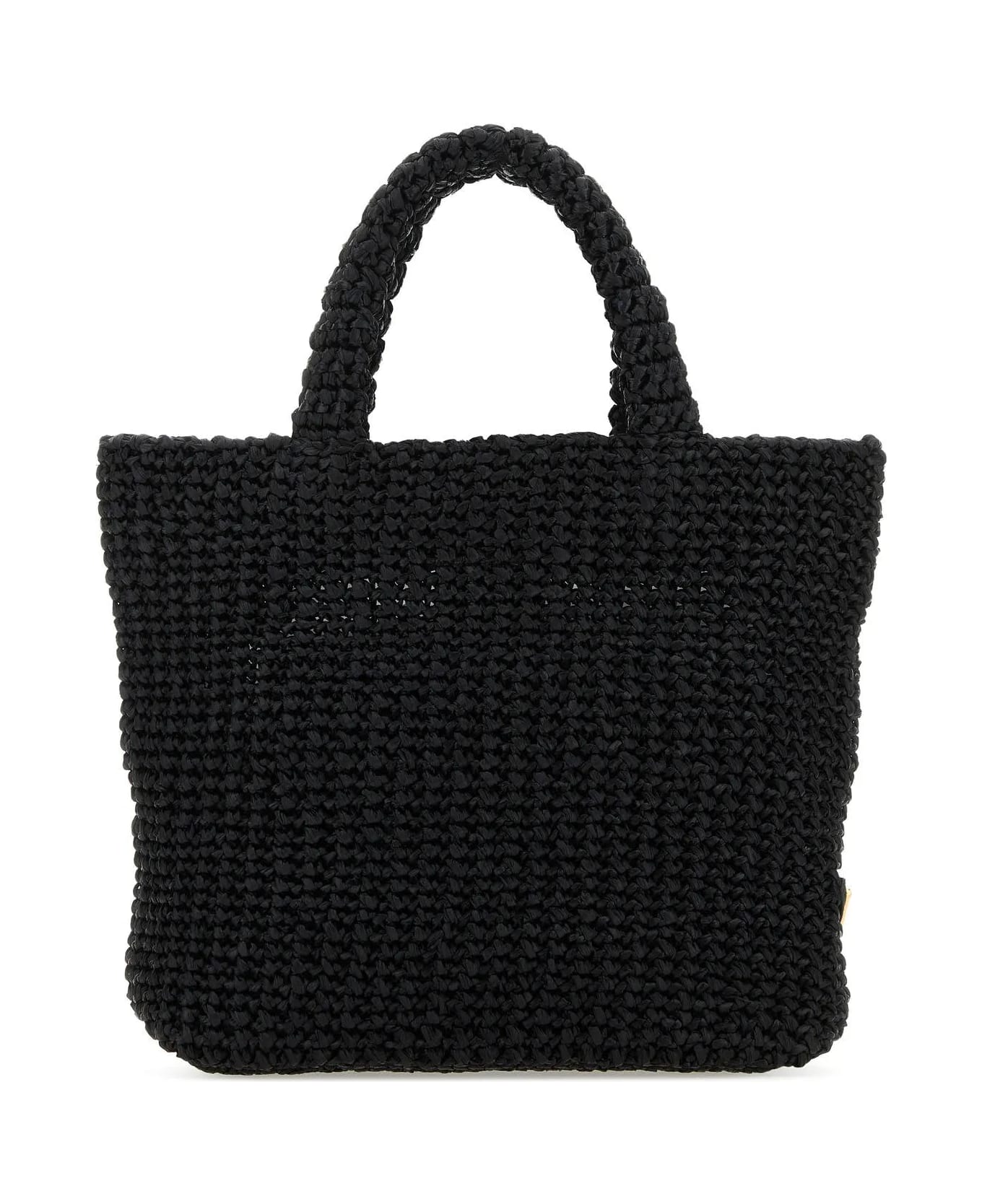 Prada Black Straw Handbag - Black