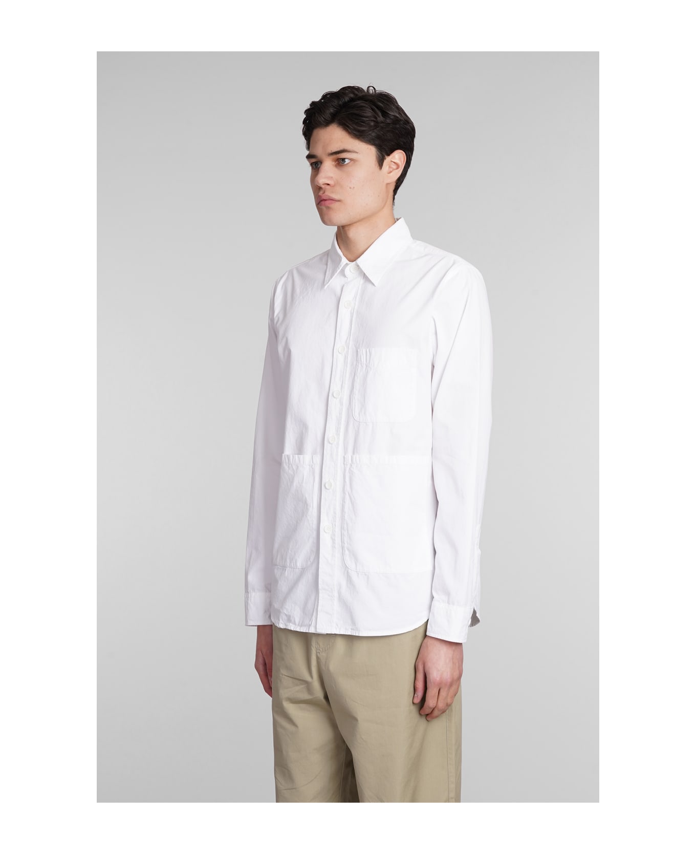 Aspesi Camicia Ut Shirt In White Cotton - white