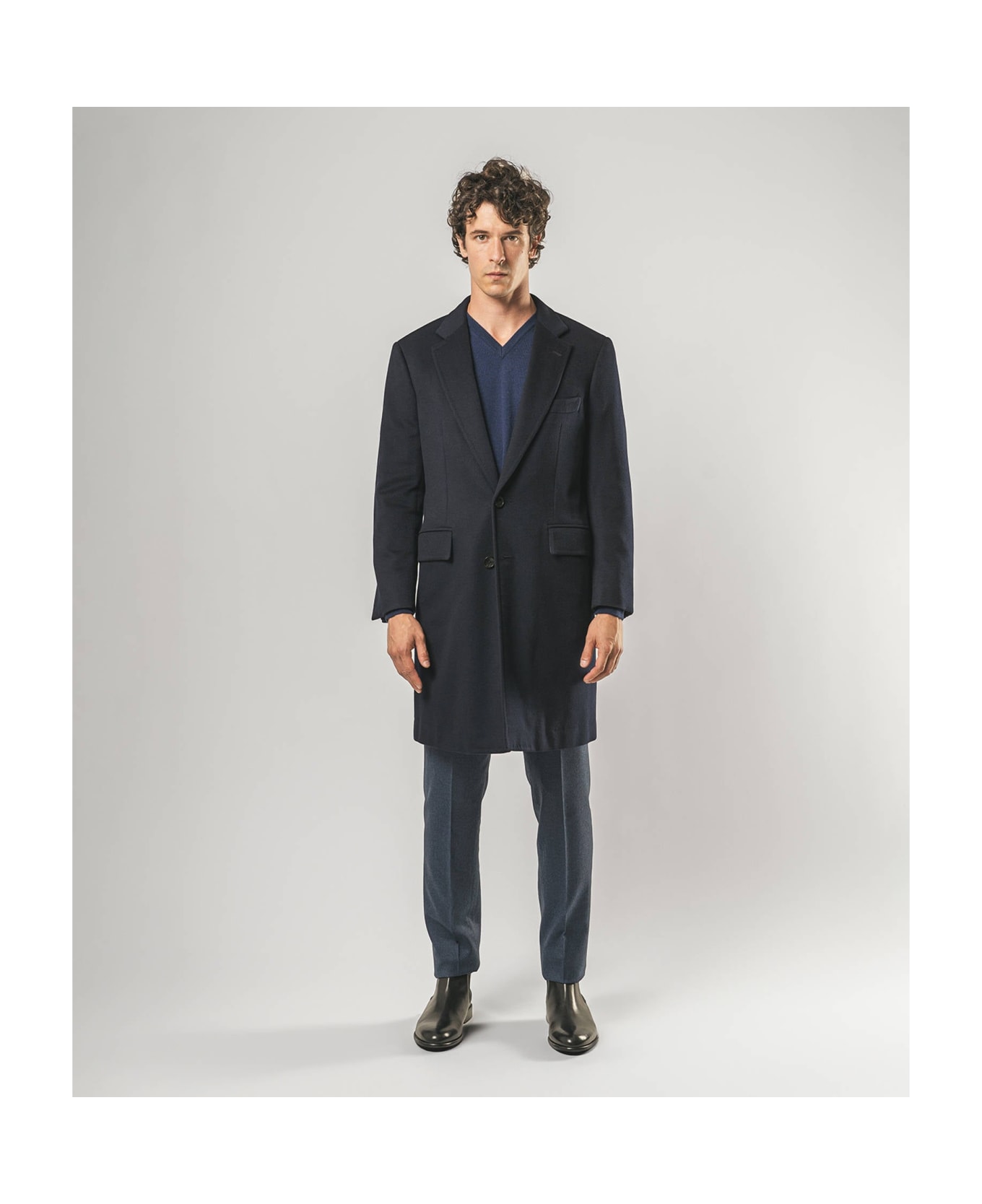 Larusmiani Tailored Coat Henry Coat - MidnightBlue