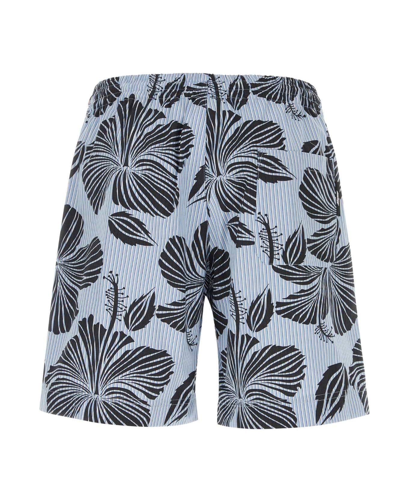 MSGM Embroidered Poplin Bermuda Shorts - 84 ショートパンツ