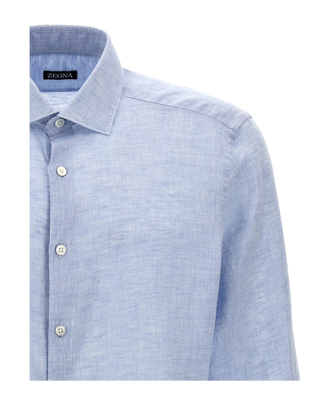 Zegna Linen Shirt - Clear Blue