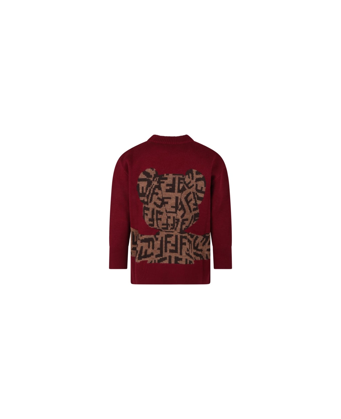 Fendi Pull With Print - Red ニットウェア＆スウェットシャツ