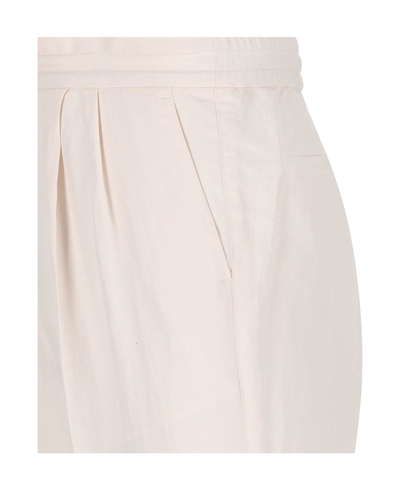 Drawstring Tapered Leg Trousers