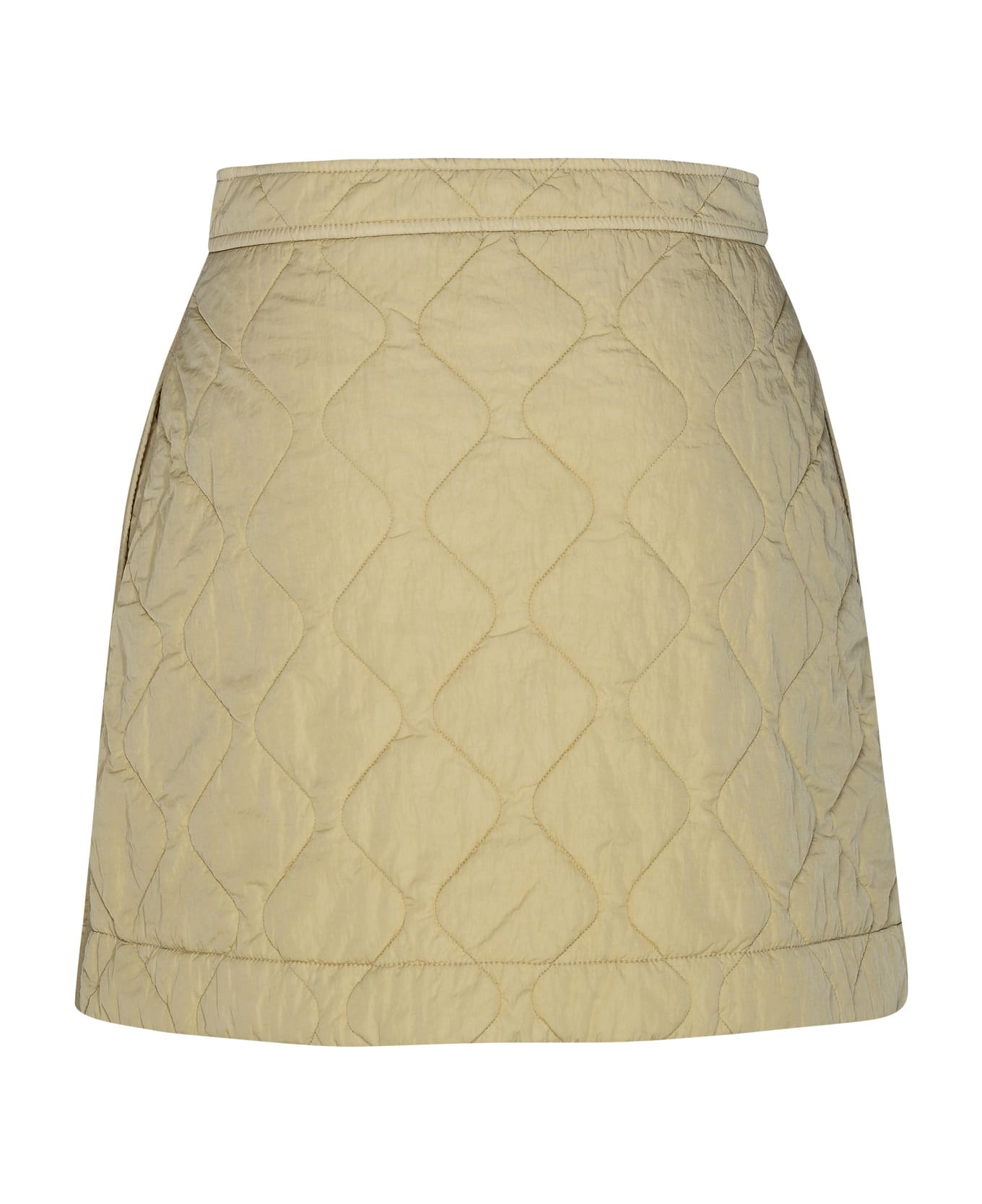 Burberry Beige Nylon Miniskirt - White