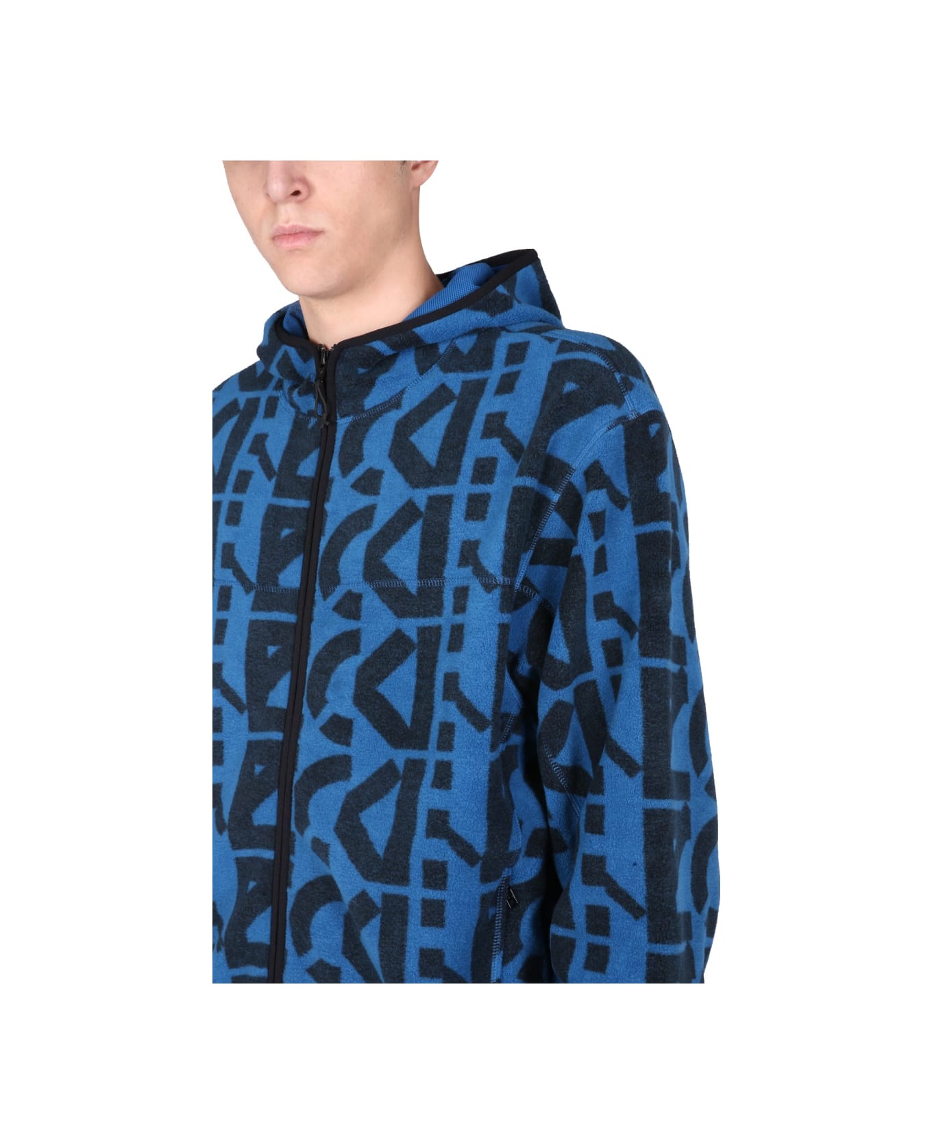 Kenzo Sweatshirt With Monogram Logo - BLUE