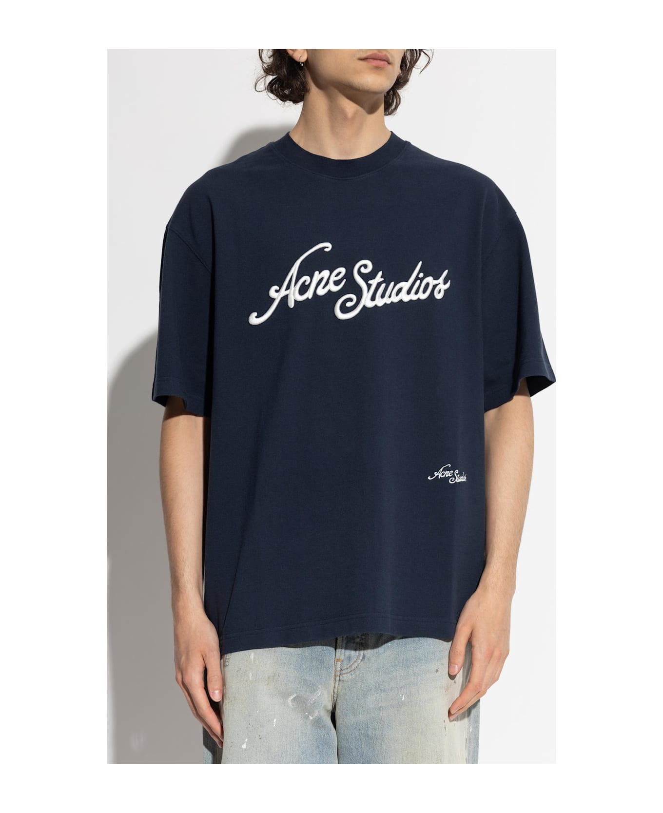 Acne Studios T-shirt With Logo - DEEP BLUE