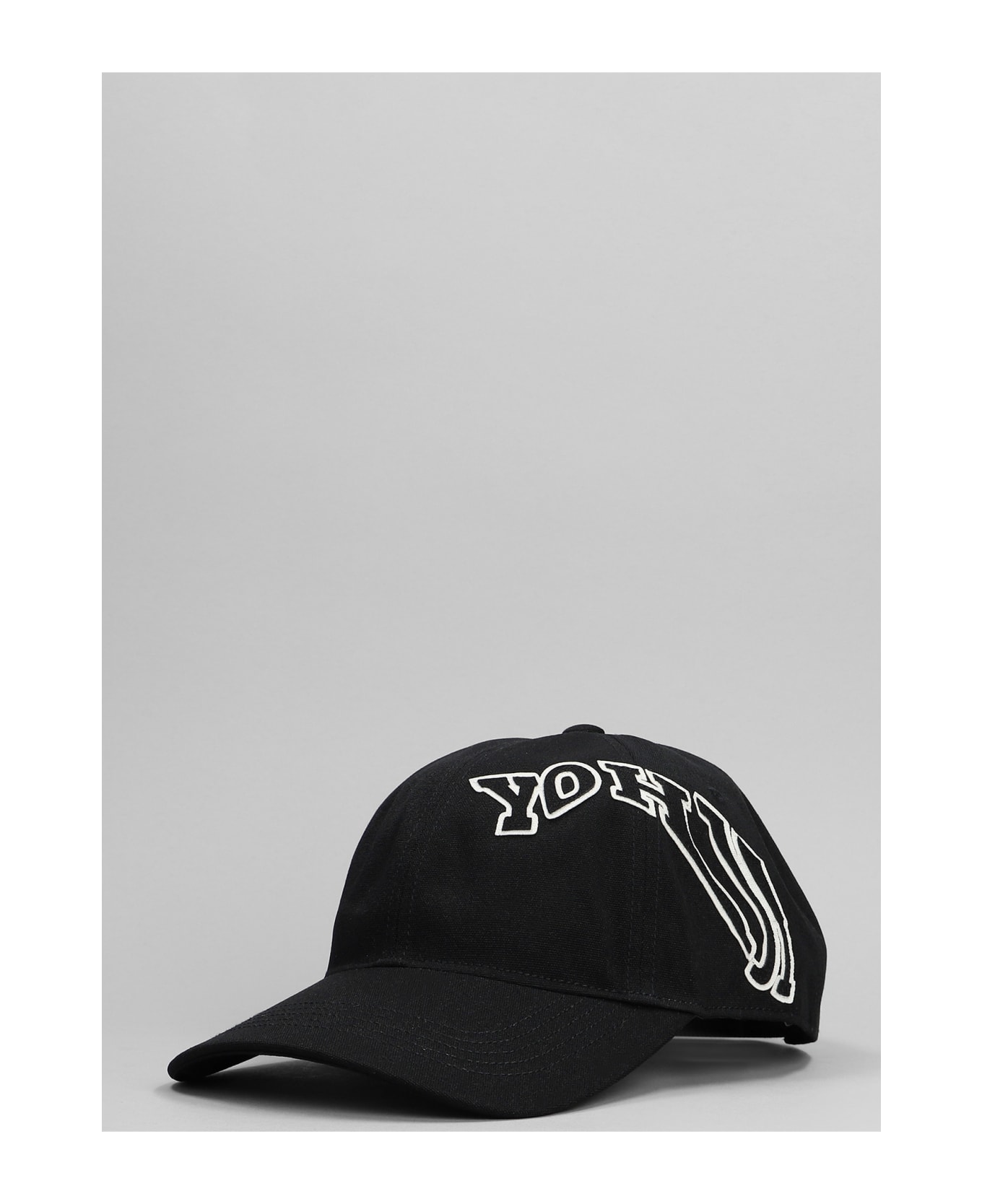 Y-3 Logo Detailed Baseball Cap - BLACK