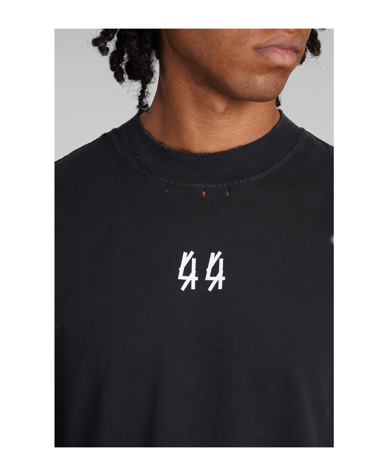 44 Label Group T-shirt In Black Cotton - black