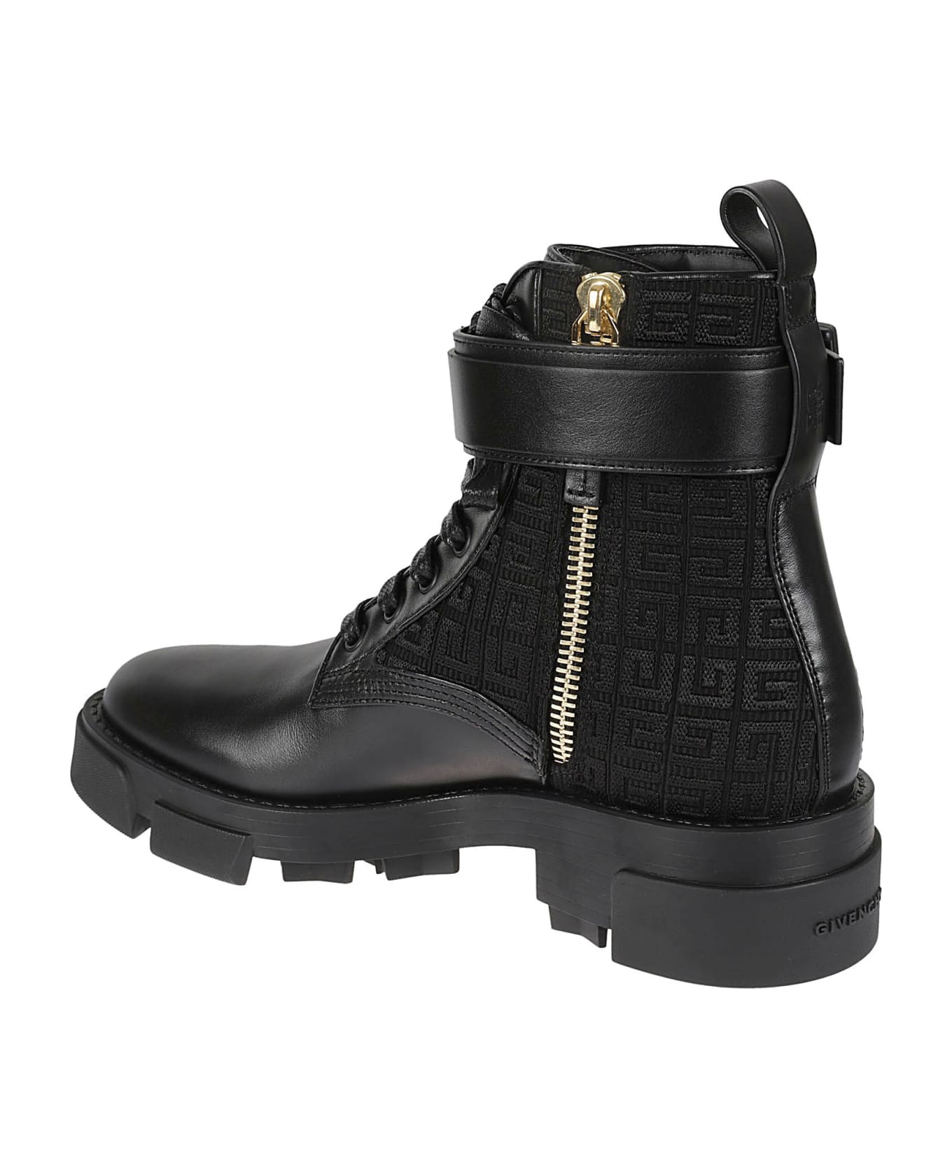 Givenchy Leather Logo Boots - Black