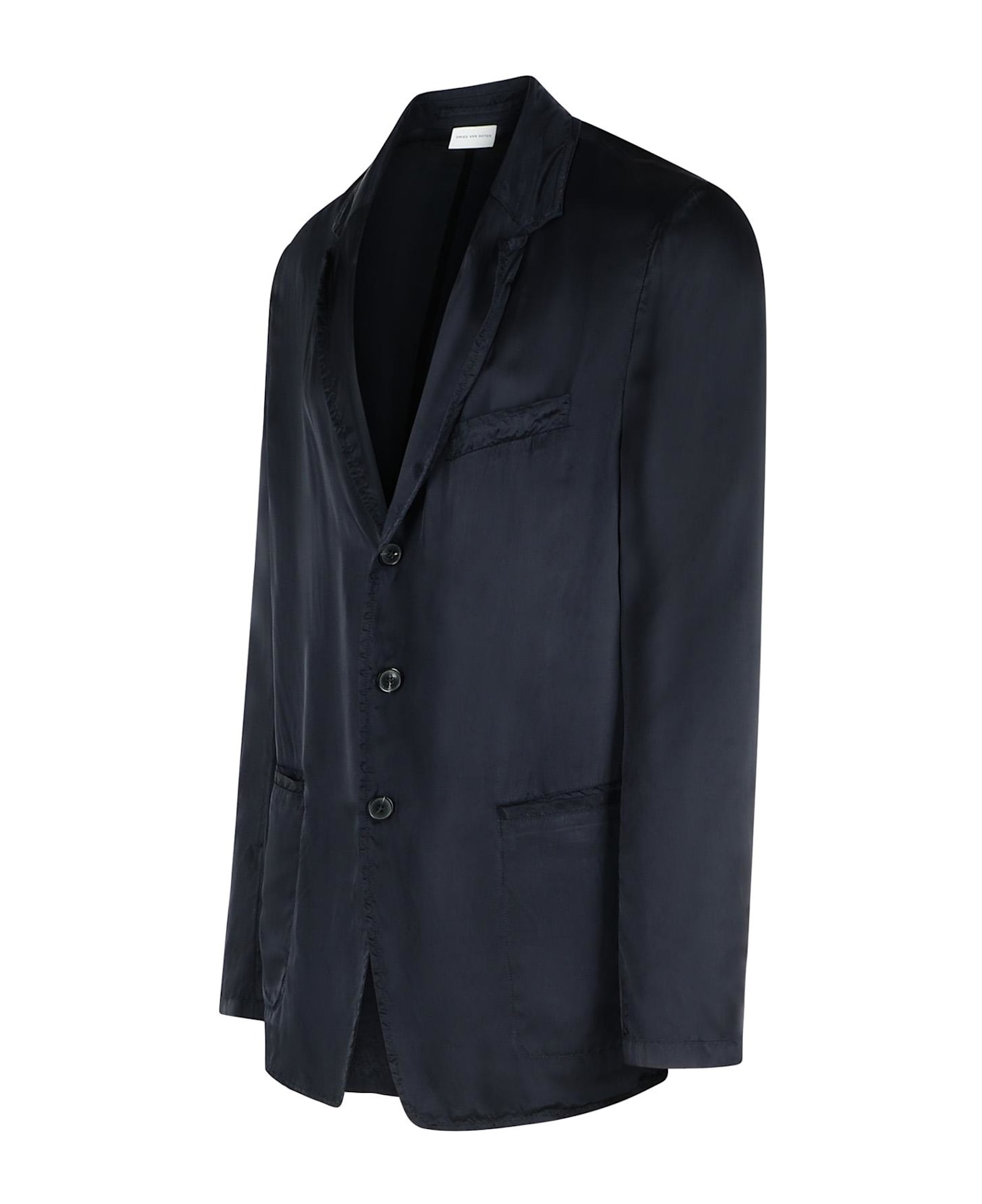 Dries Van Noten 
bilbo
 Navy Viscose Blazer - Navy