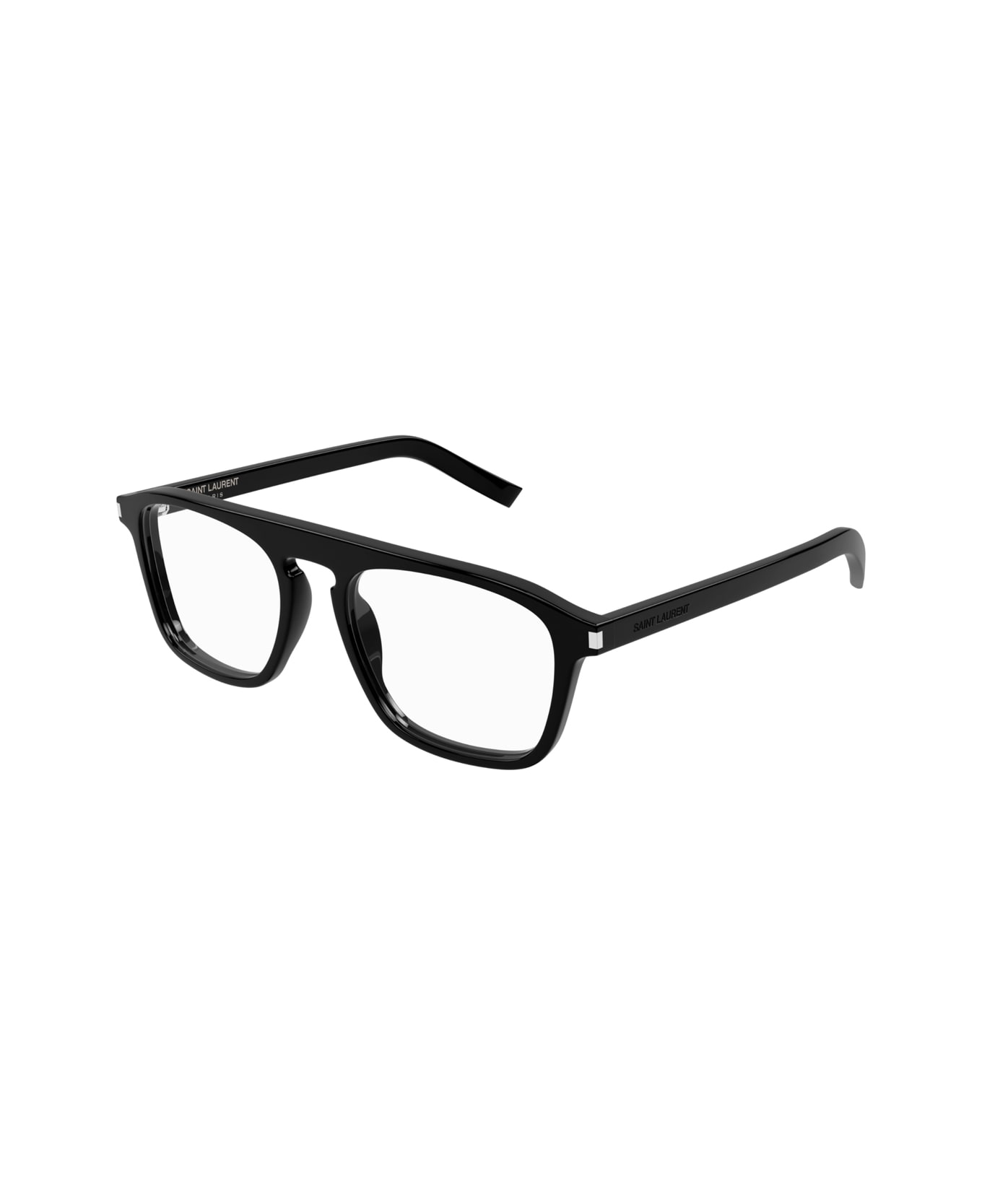 Saint Laurent Eyewear Saint Laurent Sl 157 Linea Corner Angle 010 Black Transparent Glasses - Nero