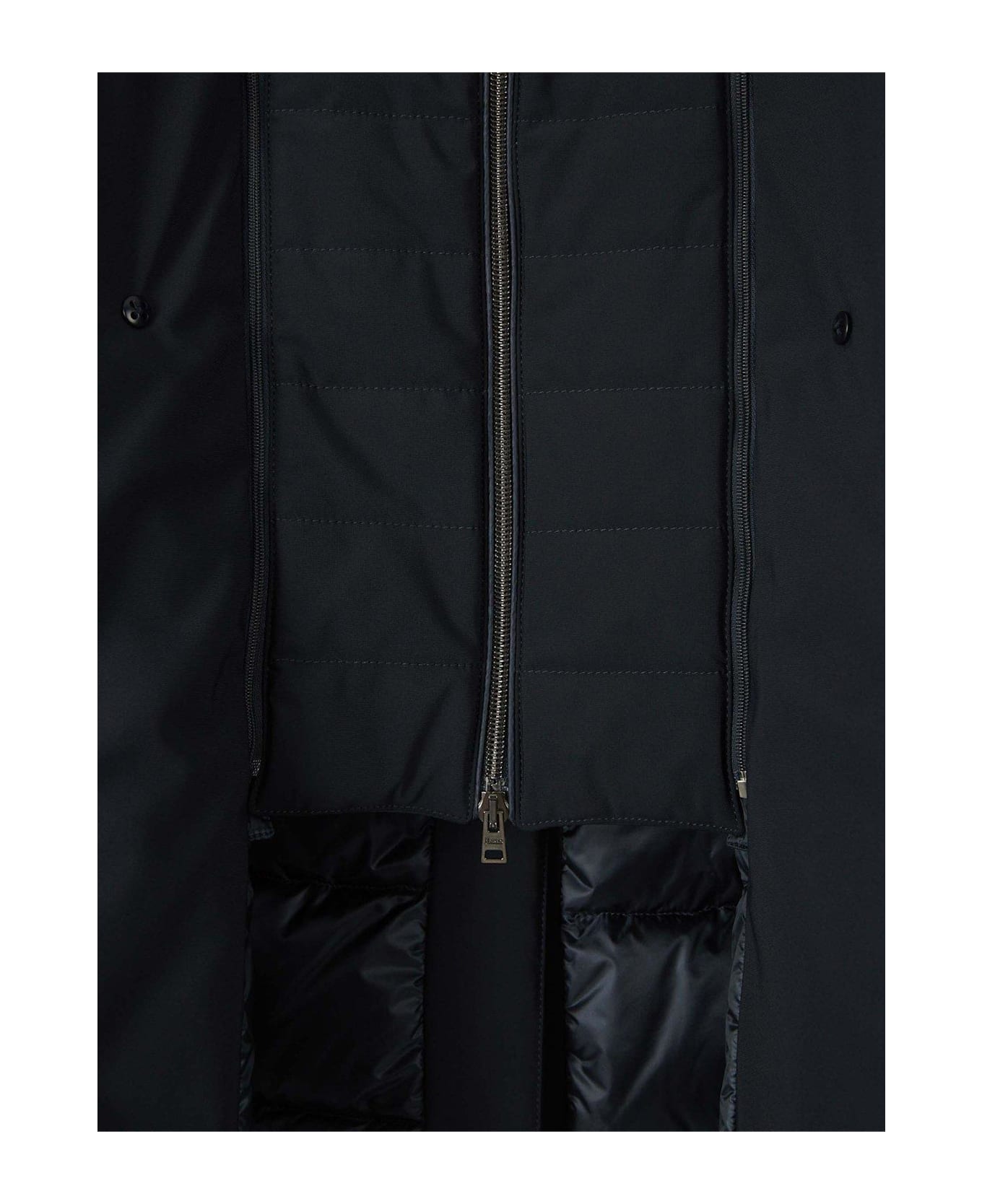 Herno Double-breasted Trench Coat - Blu