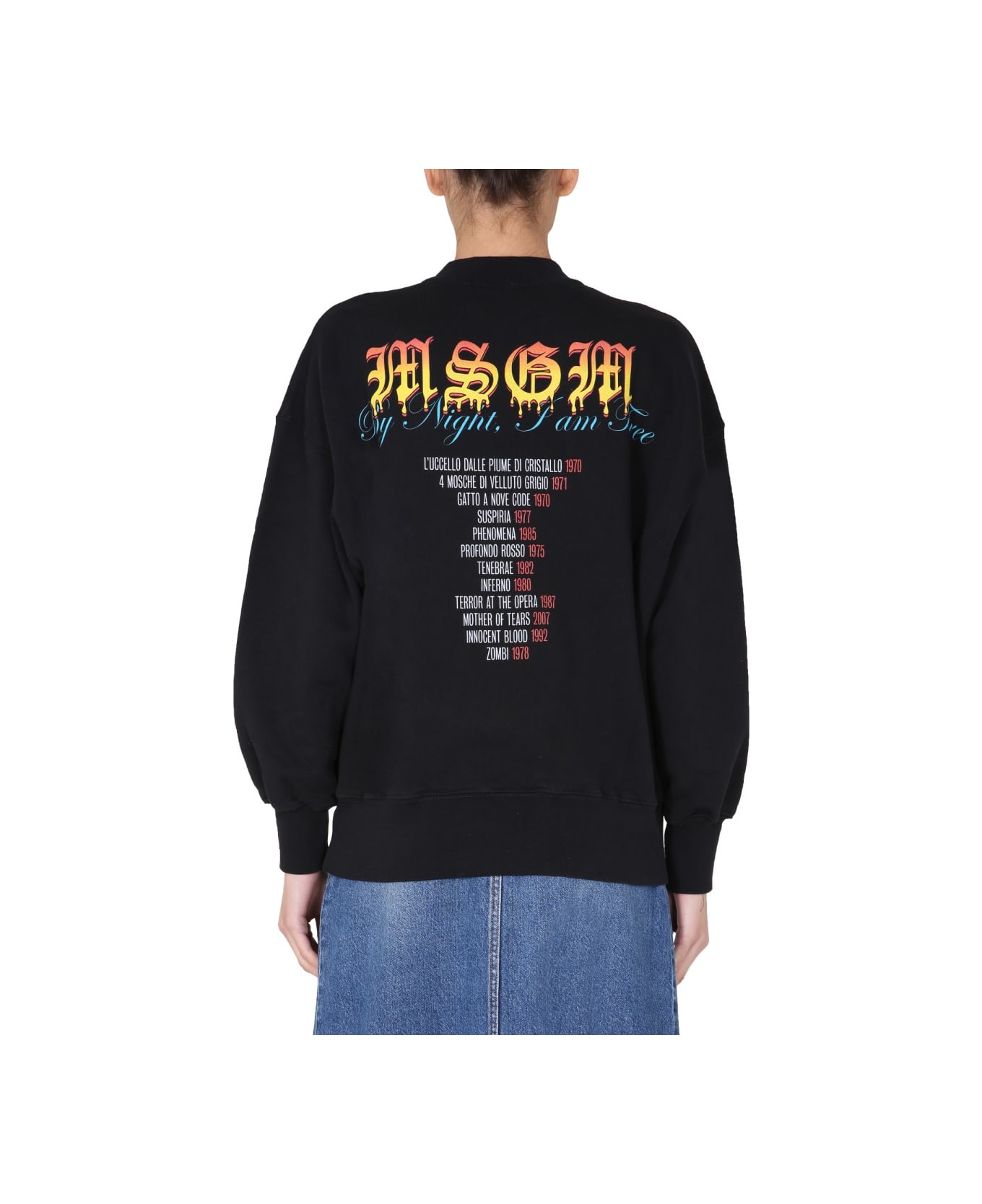 MSGM Paricollo Sweatshirt - BLACK