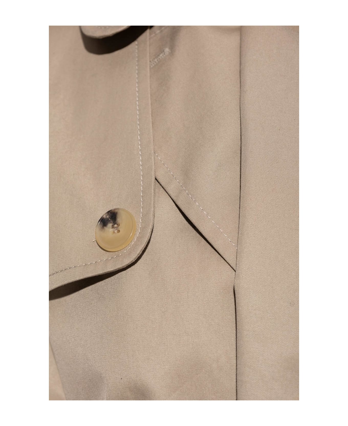 Alexander McQueen Cotton Trench Coat With Belt - Beige