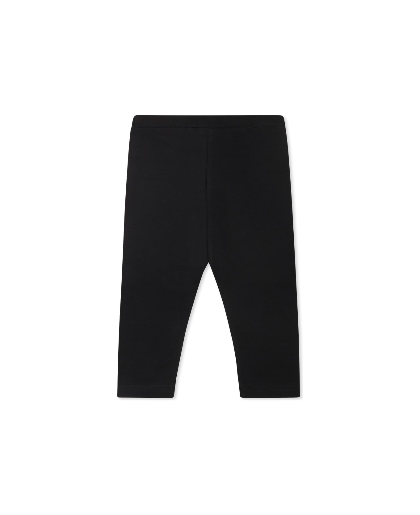 Balmain Black Leggings For Baby Girl With Logo - Black