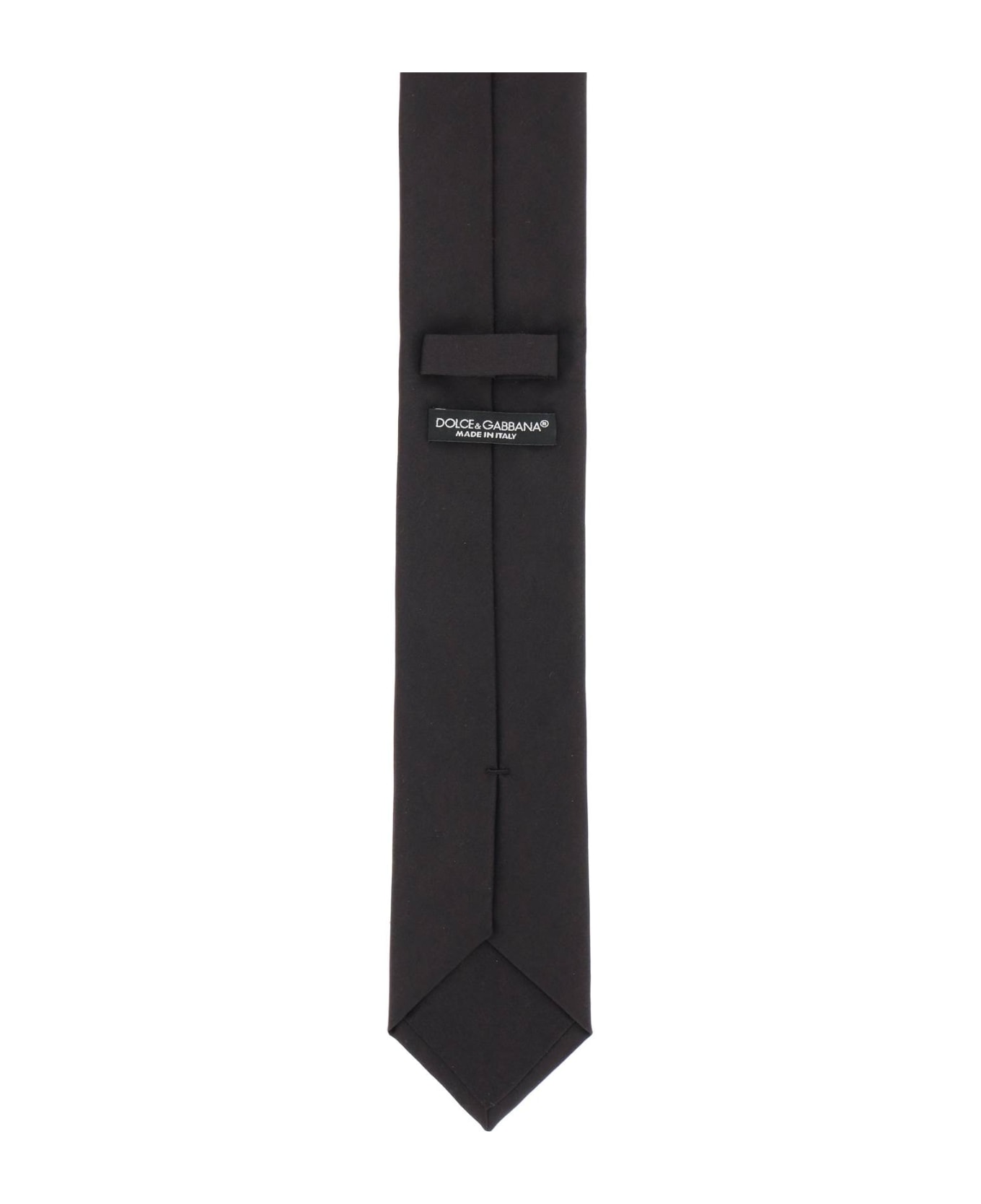 Dolce & Gabbana Black Silk Tie - NERO (Black)
