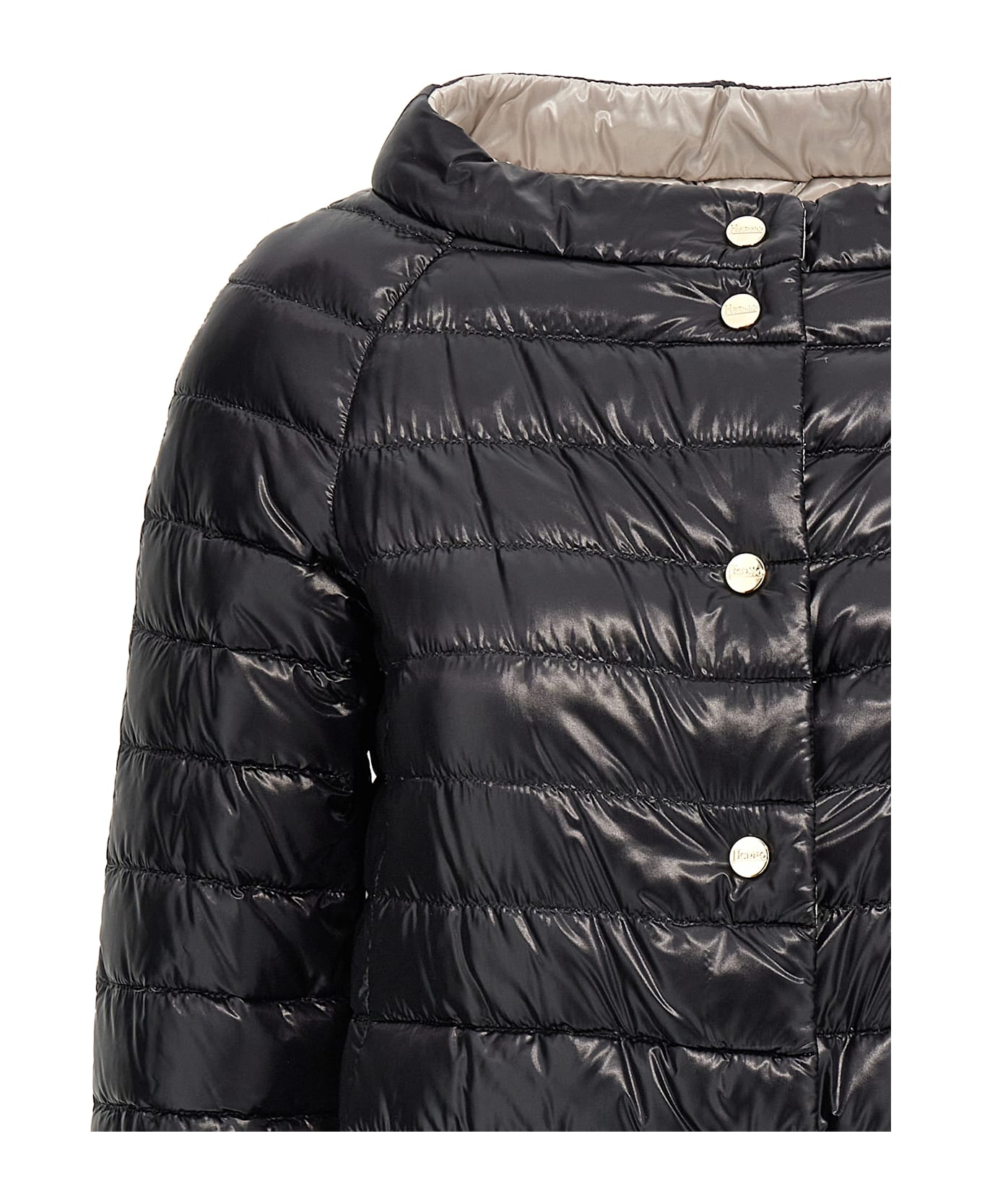 Herno Reversible Hood - Nero Grigio