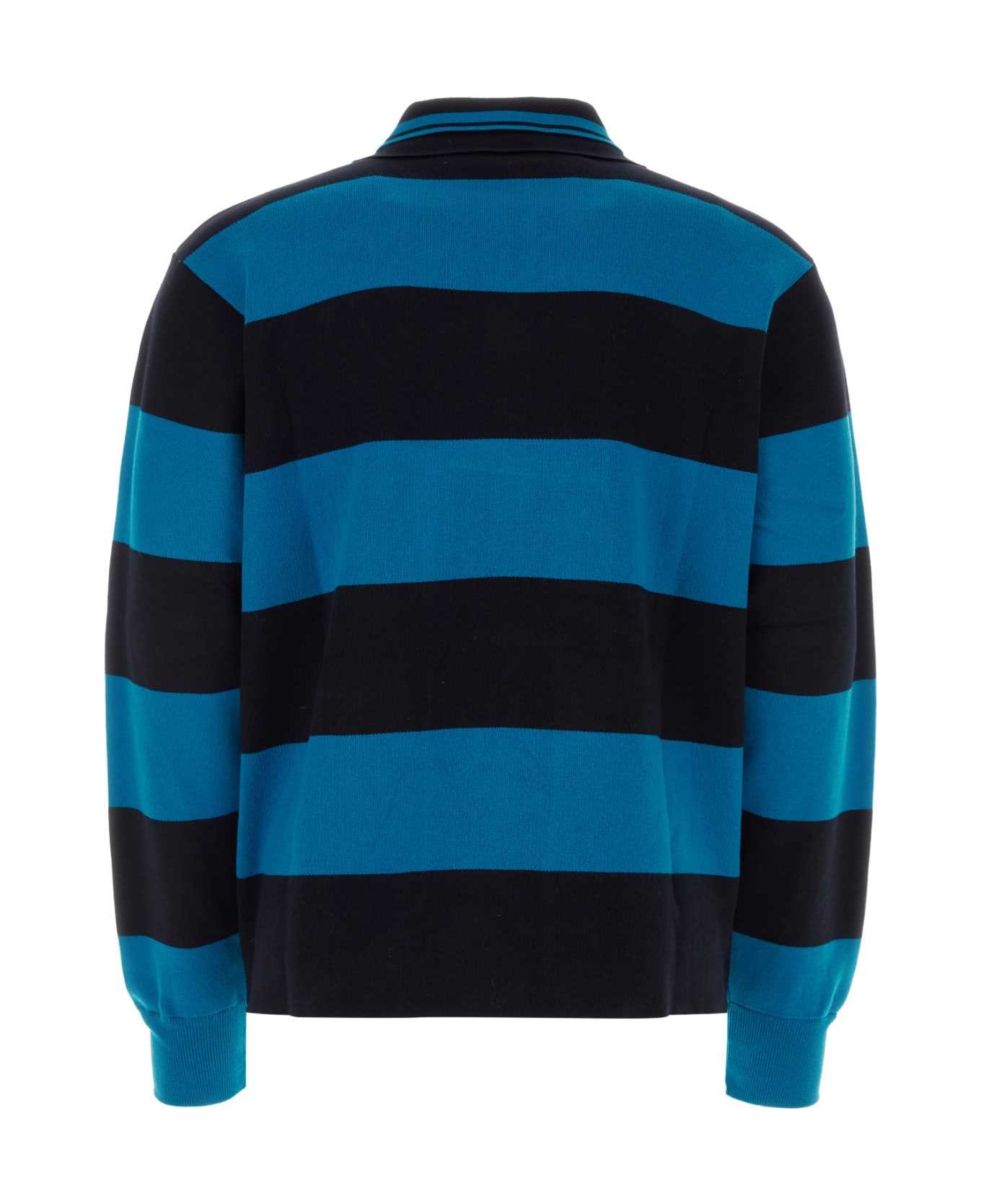 Botter Two-tone Cotton Sweatshirt - BOTTER BLUE DARK NAVY STRIPE ポロシャツ