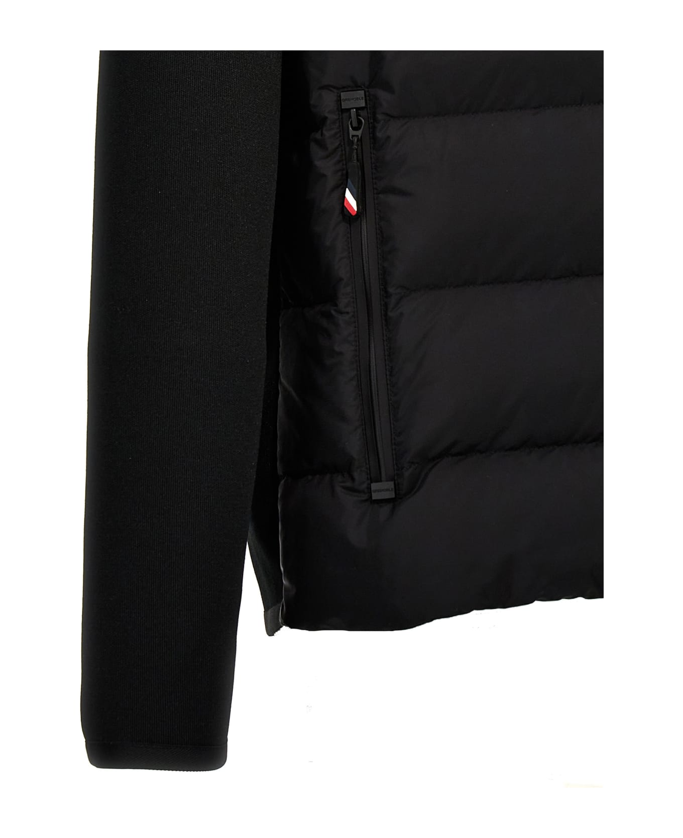 Moncler Grenoble Knit Nylon Cardigan - Black ダウンジャケット
