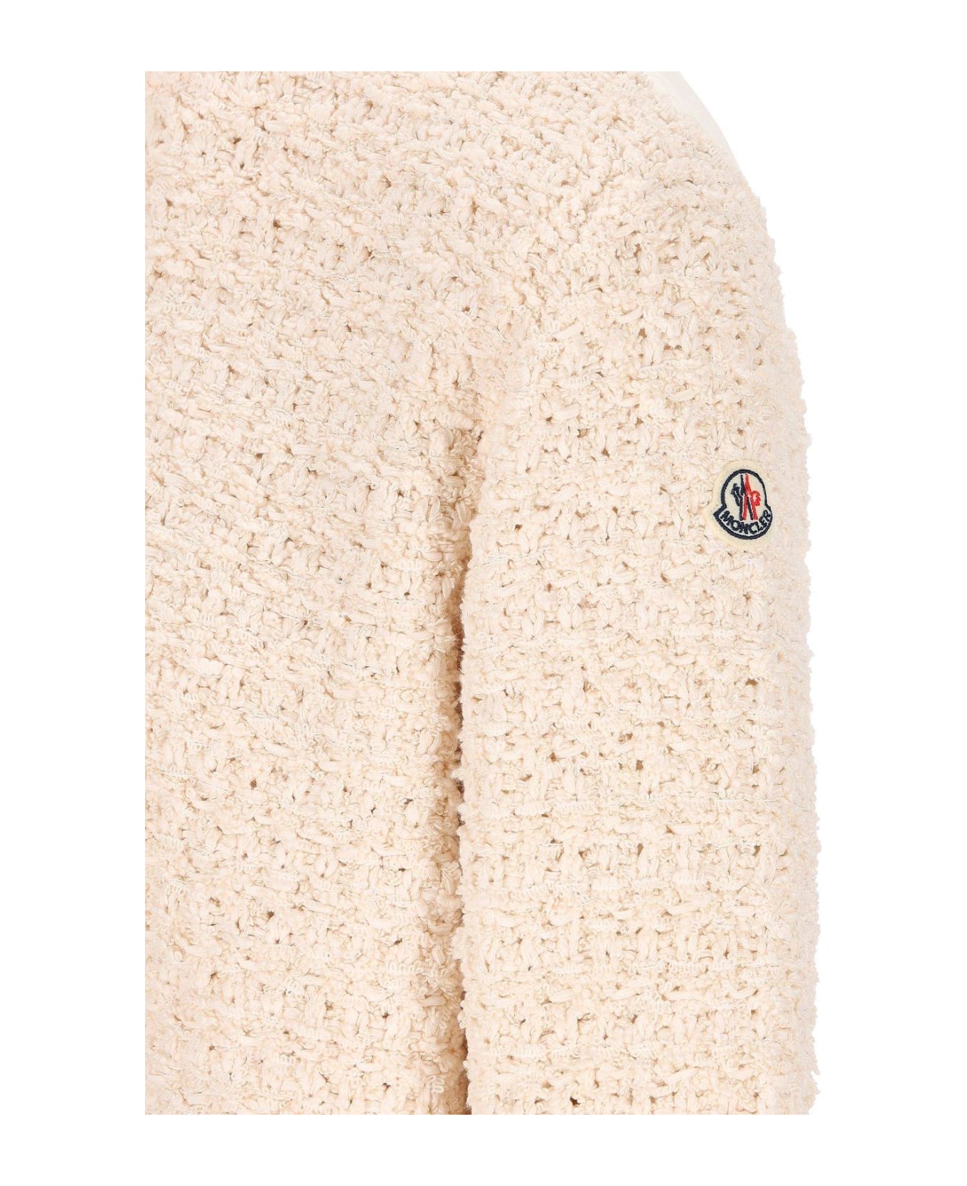 Moncler Panelled Tweed Padded Cardigan - White カーディガン