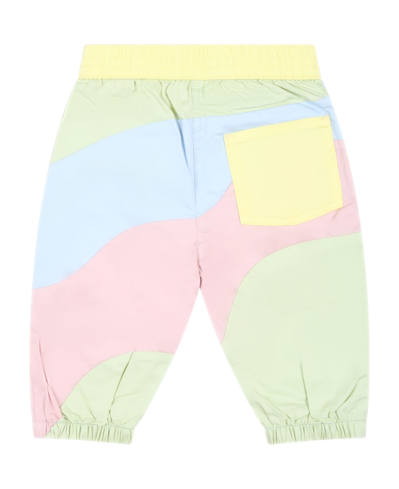 Stella McCartney Kids Multicolor Trousers For Baby Girl With Logo Patch - Multicolor