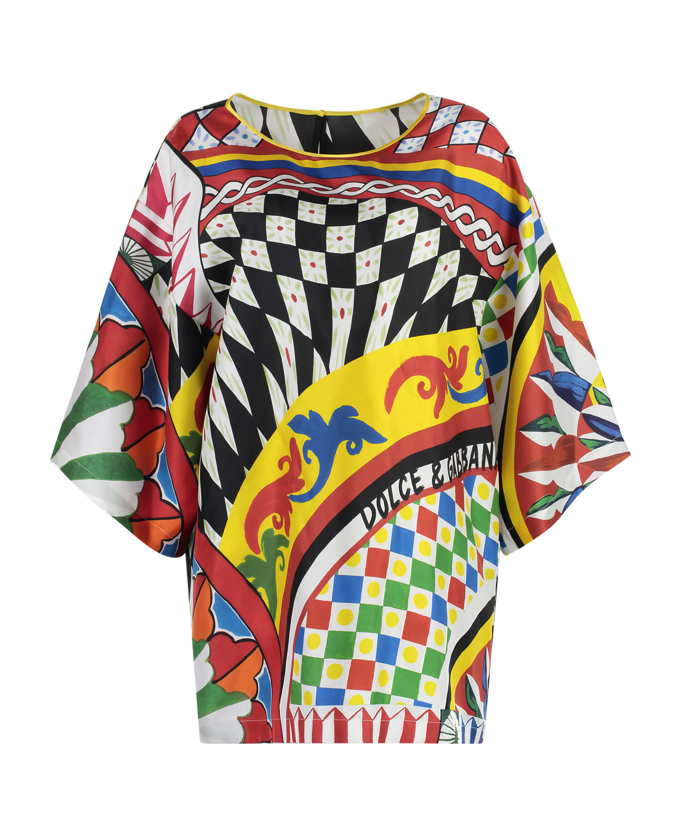 Dolce & Gabbana Printed Silk Blouse - Multicolor ブラウス