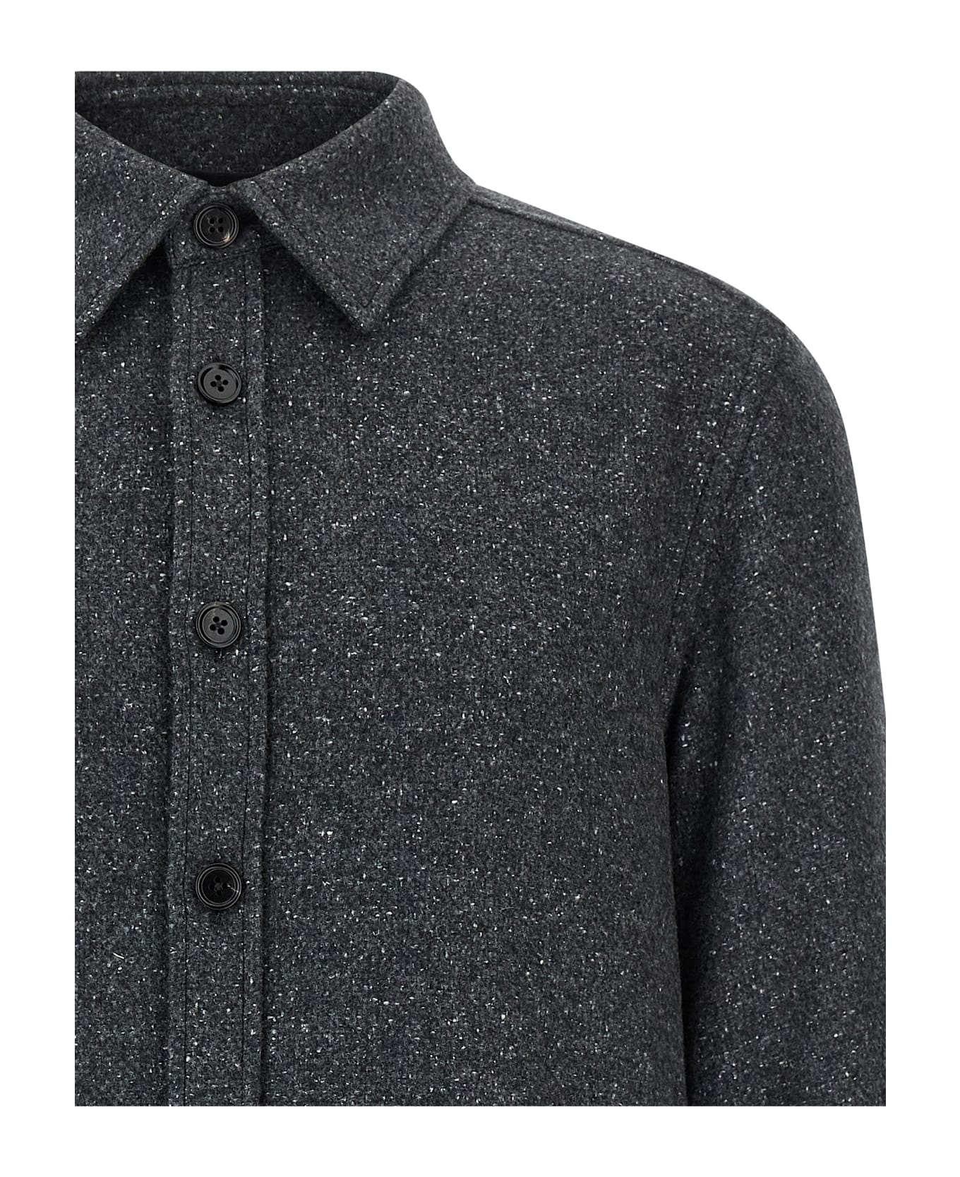Zegna Mélange Overshirt - Gray