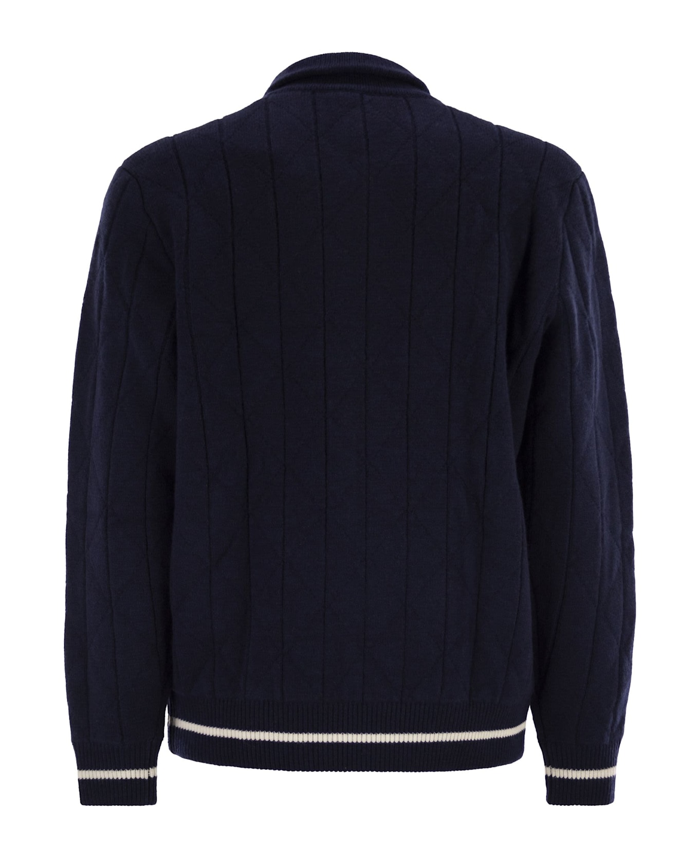 Kiton Cashmere Bomber Jacket - Blue
