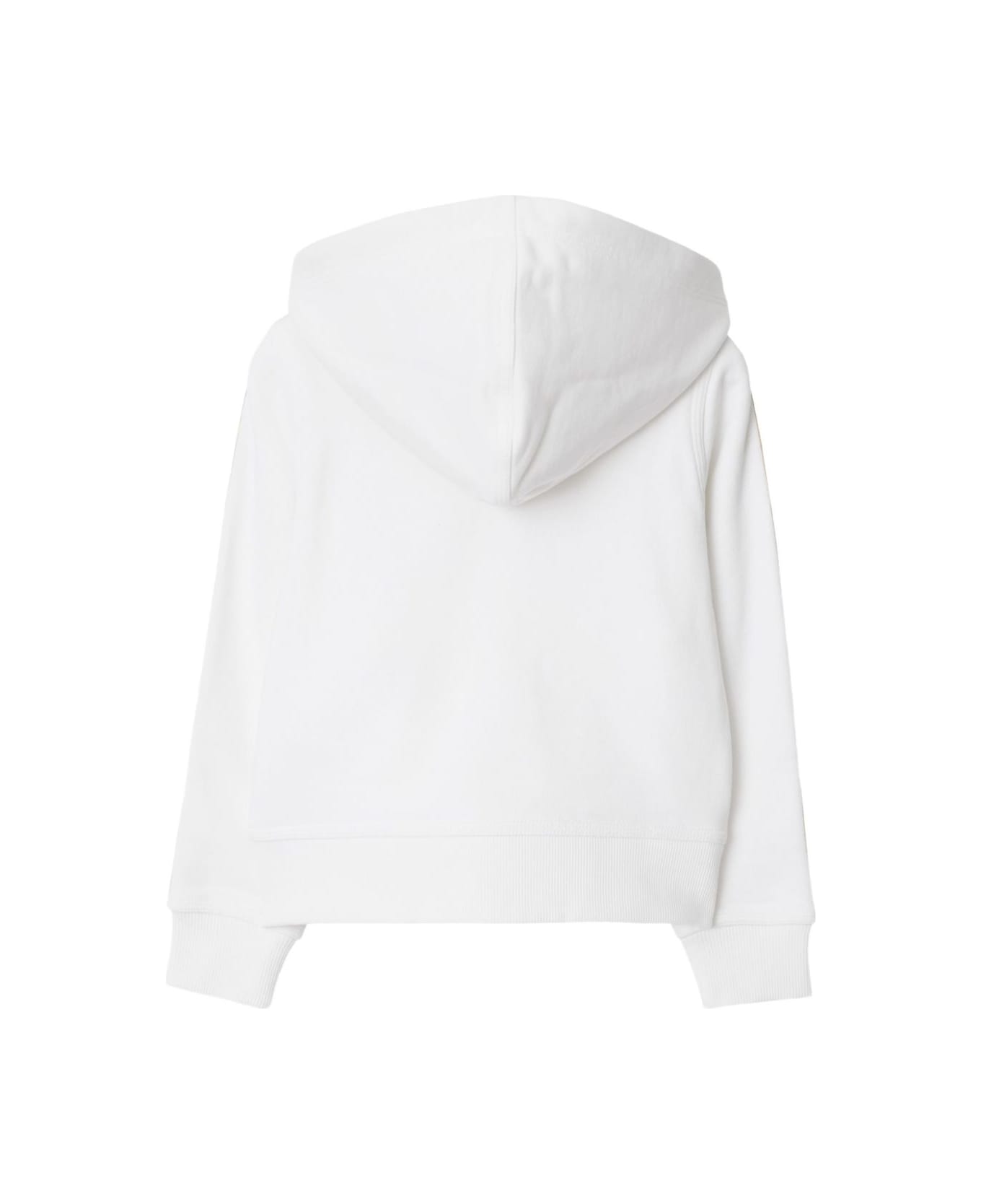 Burberry Kids Cotton Hoodie - White ニットウェア＆スウェットシャツ