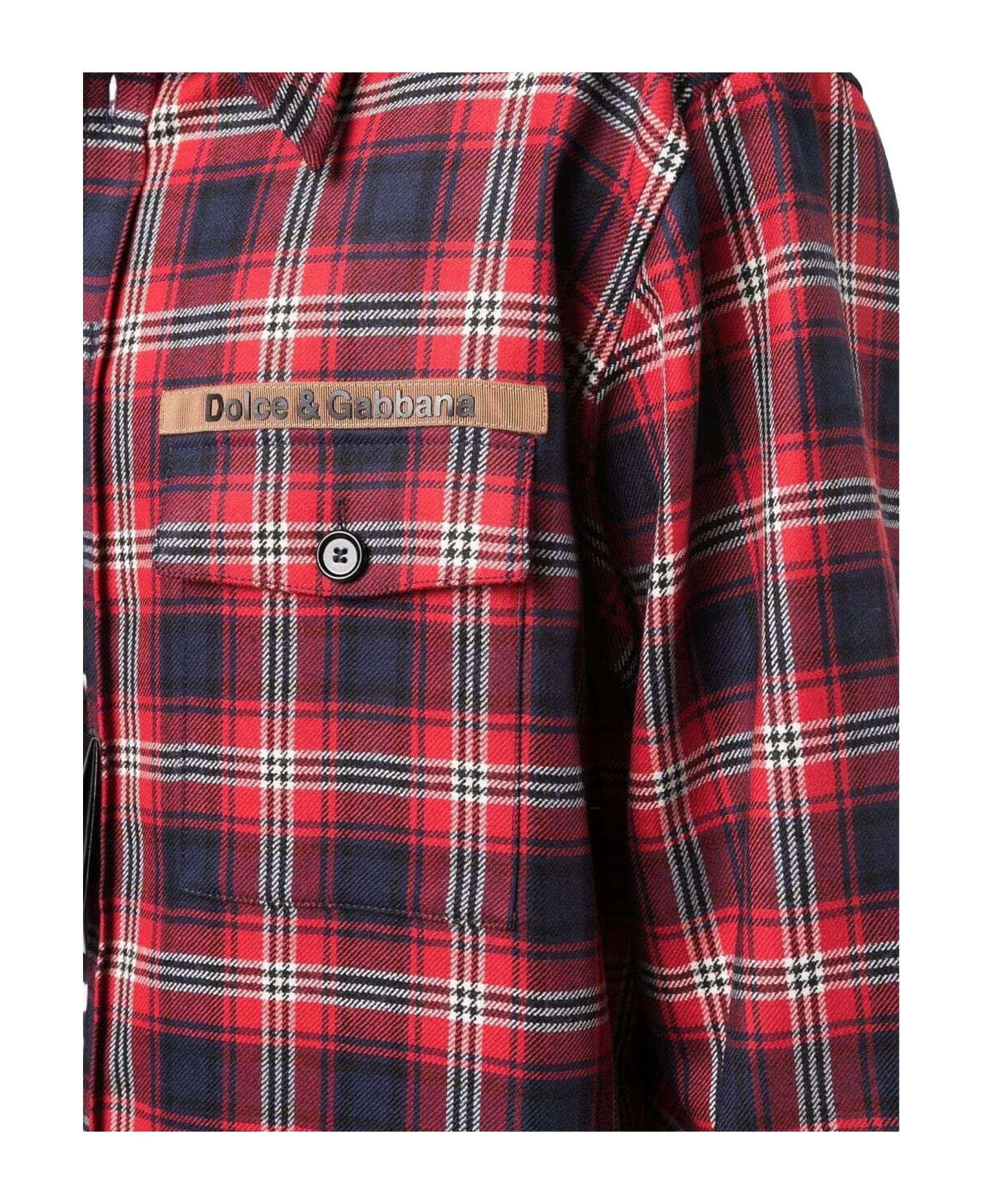 Dolce & Gabbana Plaid Flannel Shirt - Red