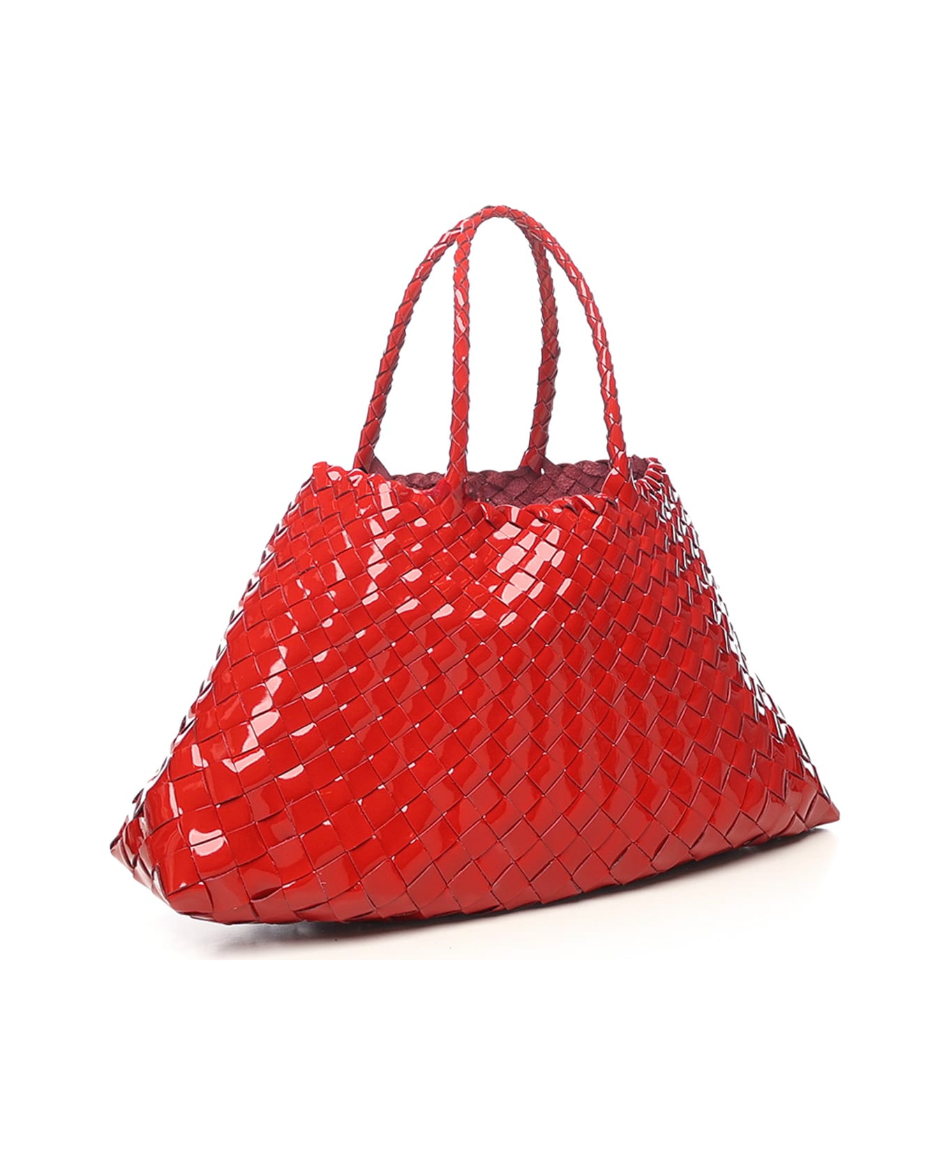 Dragon Diffusion "santa Croce Small" Leather Bag - PATENT RED